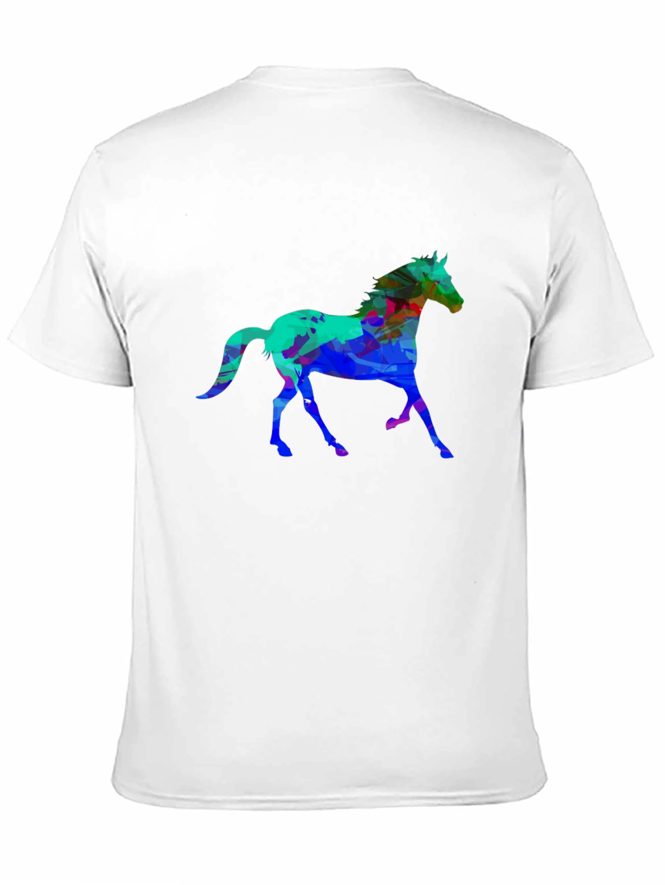 Abstract Horse Graphic Black T-Shirt