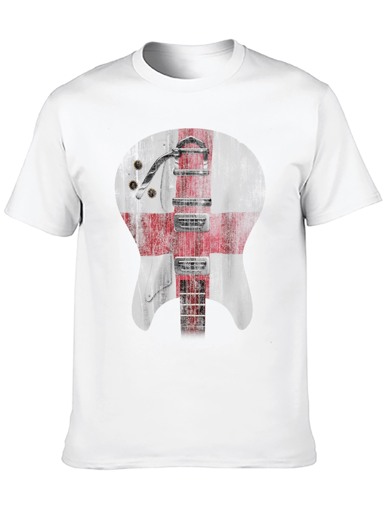 England Flag Guitar Graphic T-Shirt