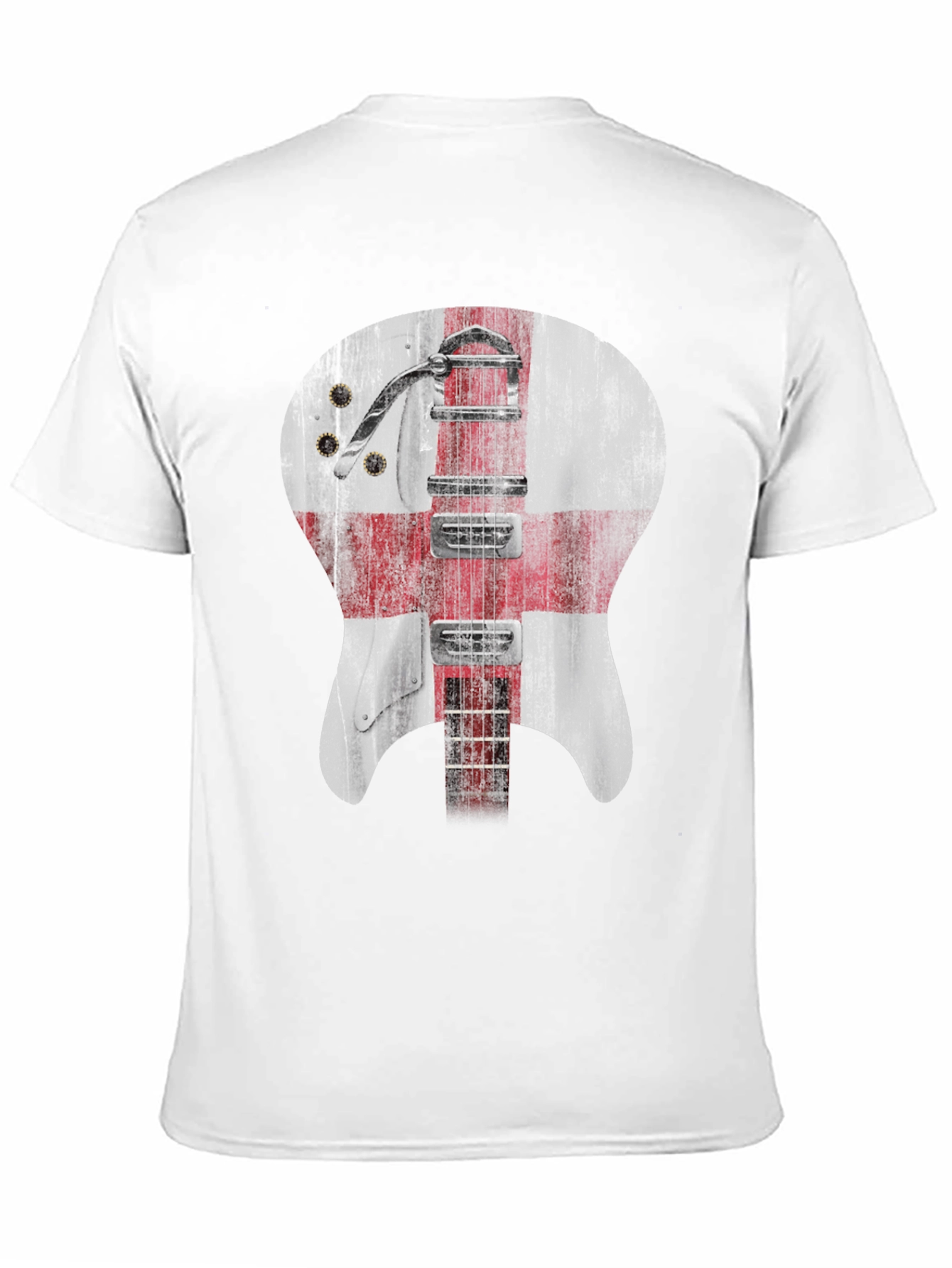 England Flag Guitar Graphic T-Shirt