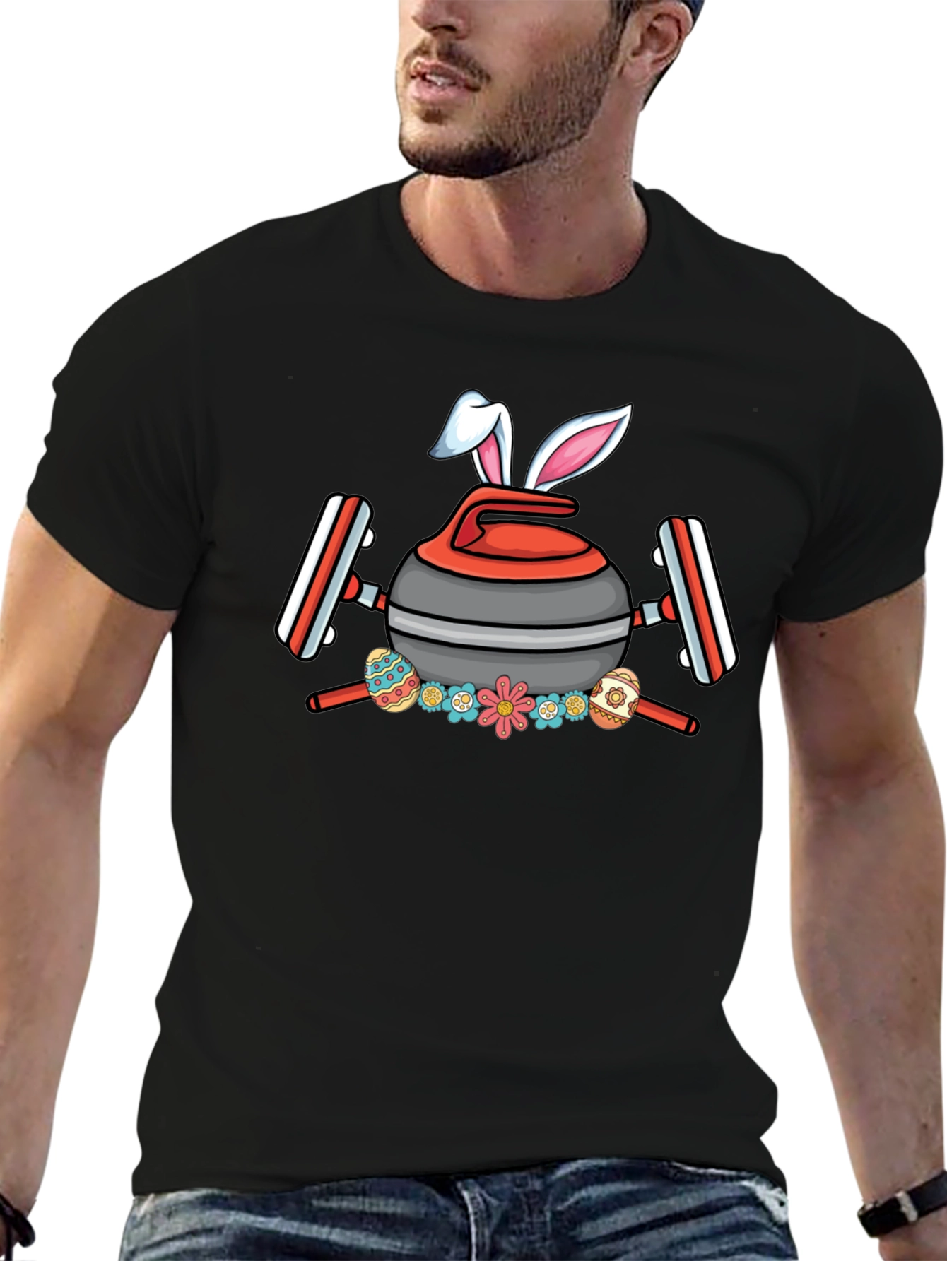 Easter Curling Bunny T-Shirt