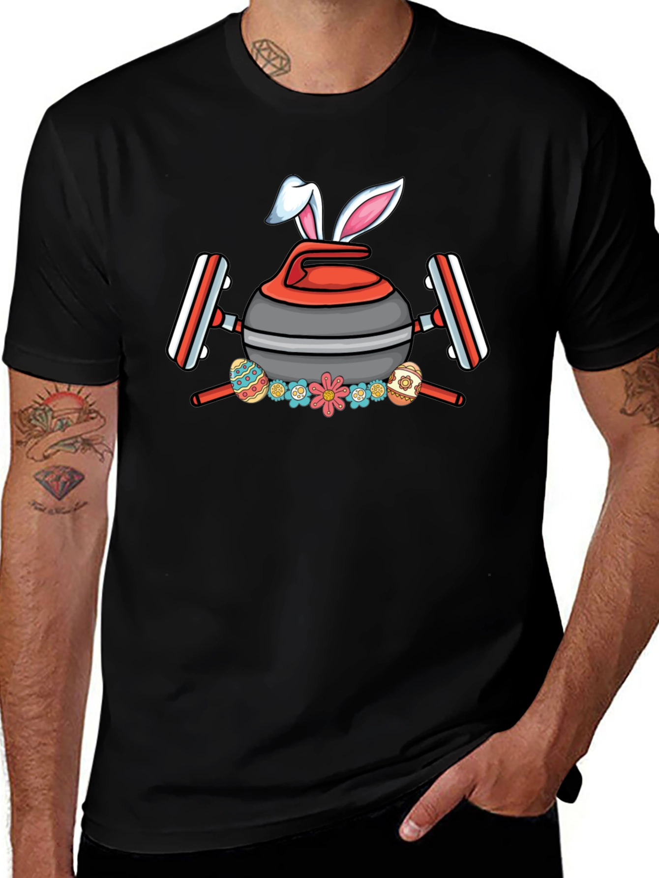 Easter Curling Bunny T-Shirt