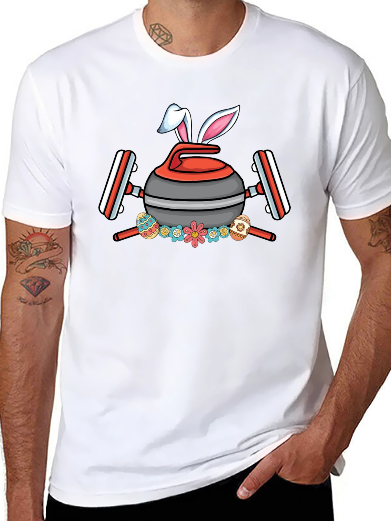 Easter Curling Bunny T-Shirt