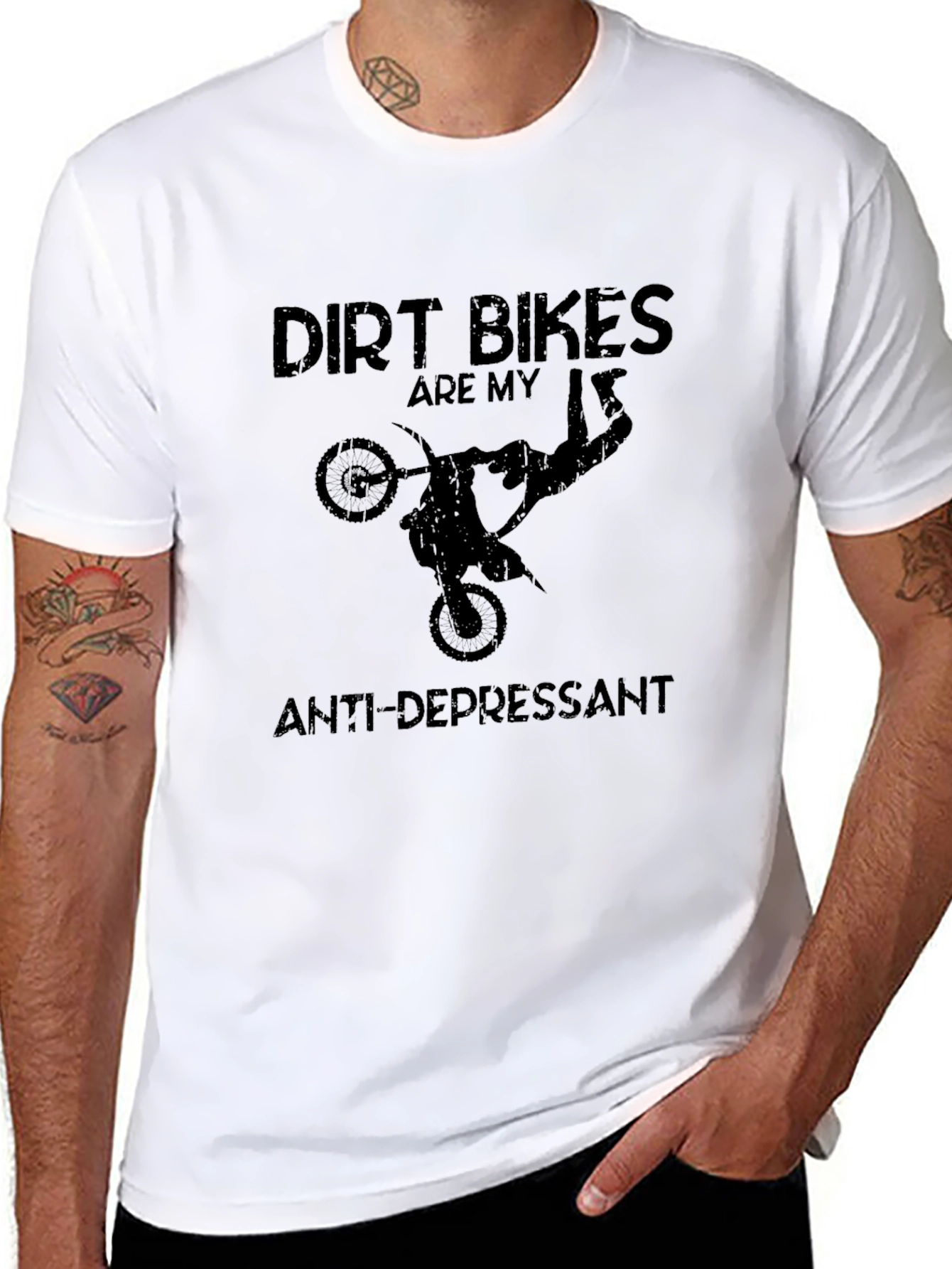 Dirt Bikes Are My Anti-Depressant Black T-Shirt