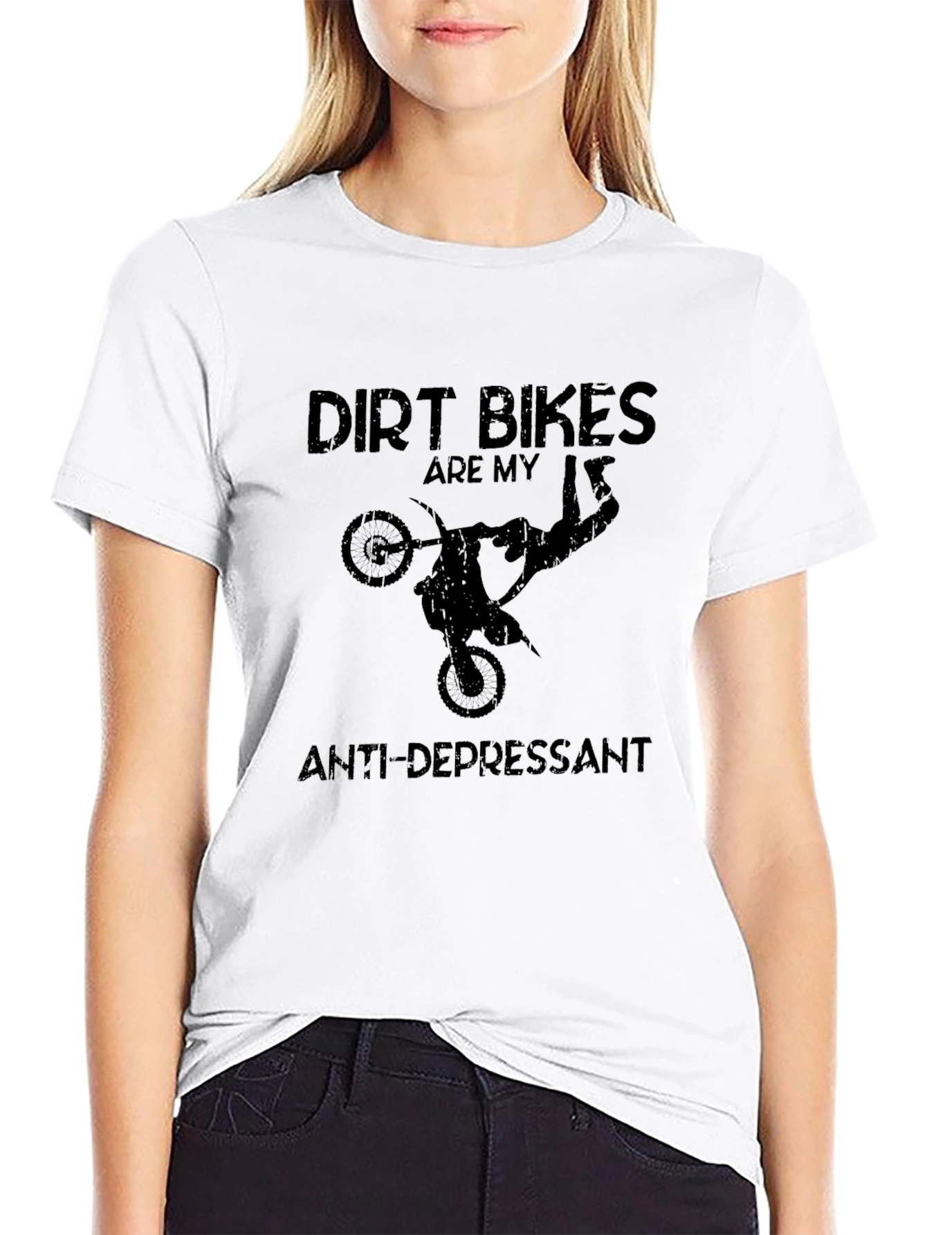 Dirt Bikes Are My Anti-Depressant Black T-Shirt