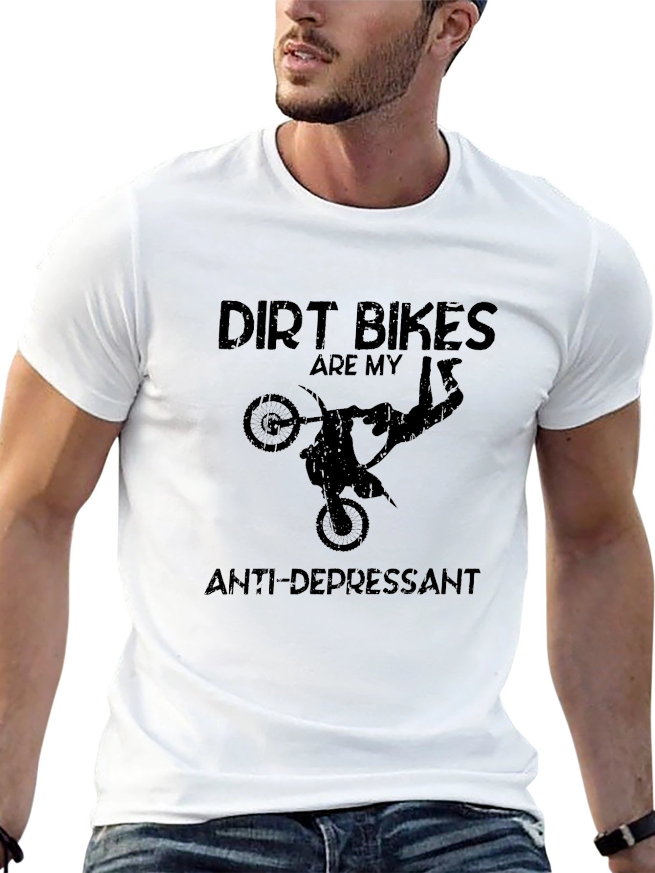 Dirt Bikes Are My Anti-Depressant Black T-Shirt
