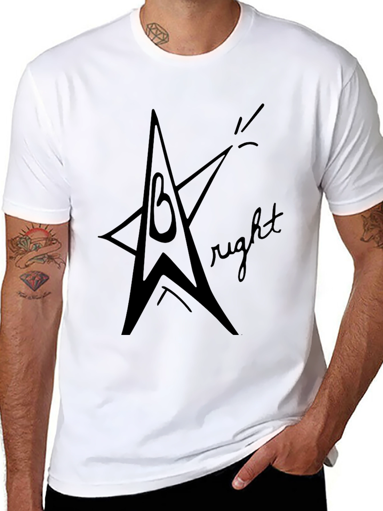 Star Graphic Black T-Shirt - Casual Comfort