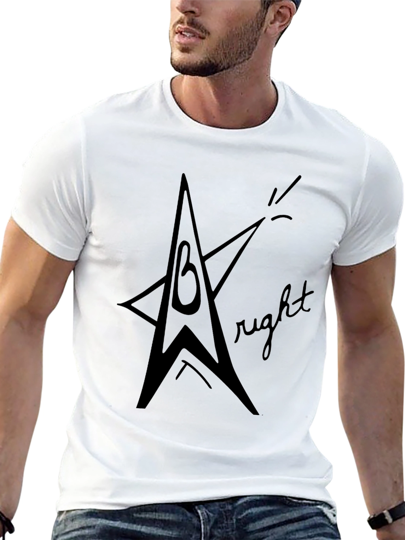 Star Graphic Black T-Shirt - Casual Comfort