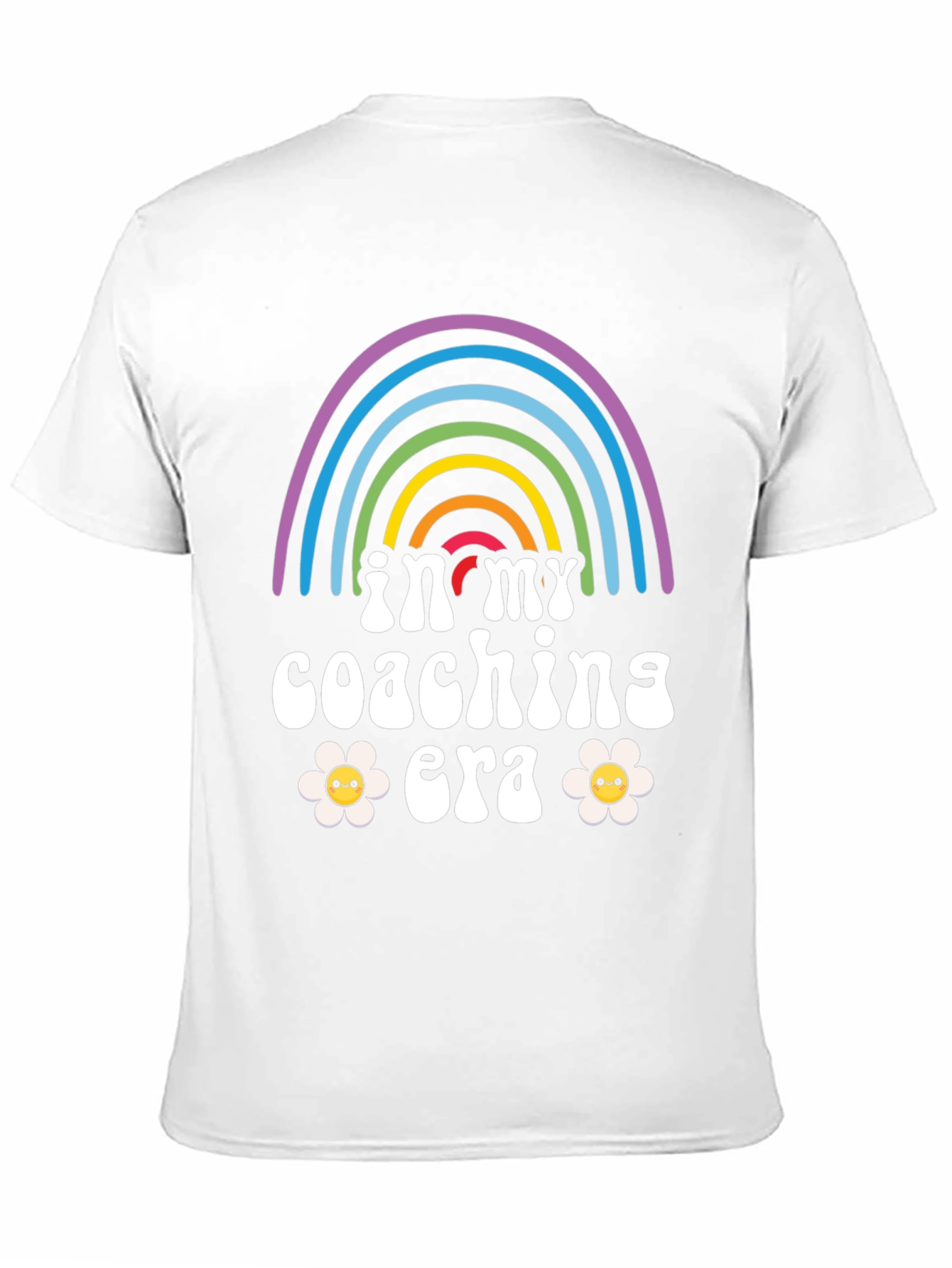 In My Coaching Era T-Shirt Rainbow Flower Graphic Tee