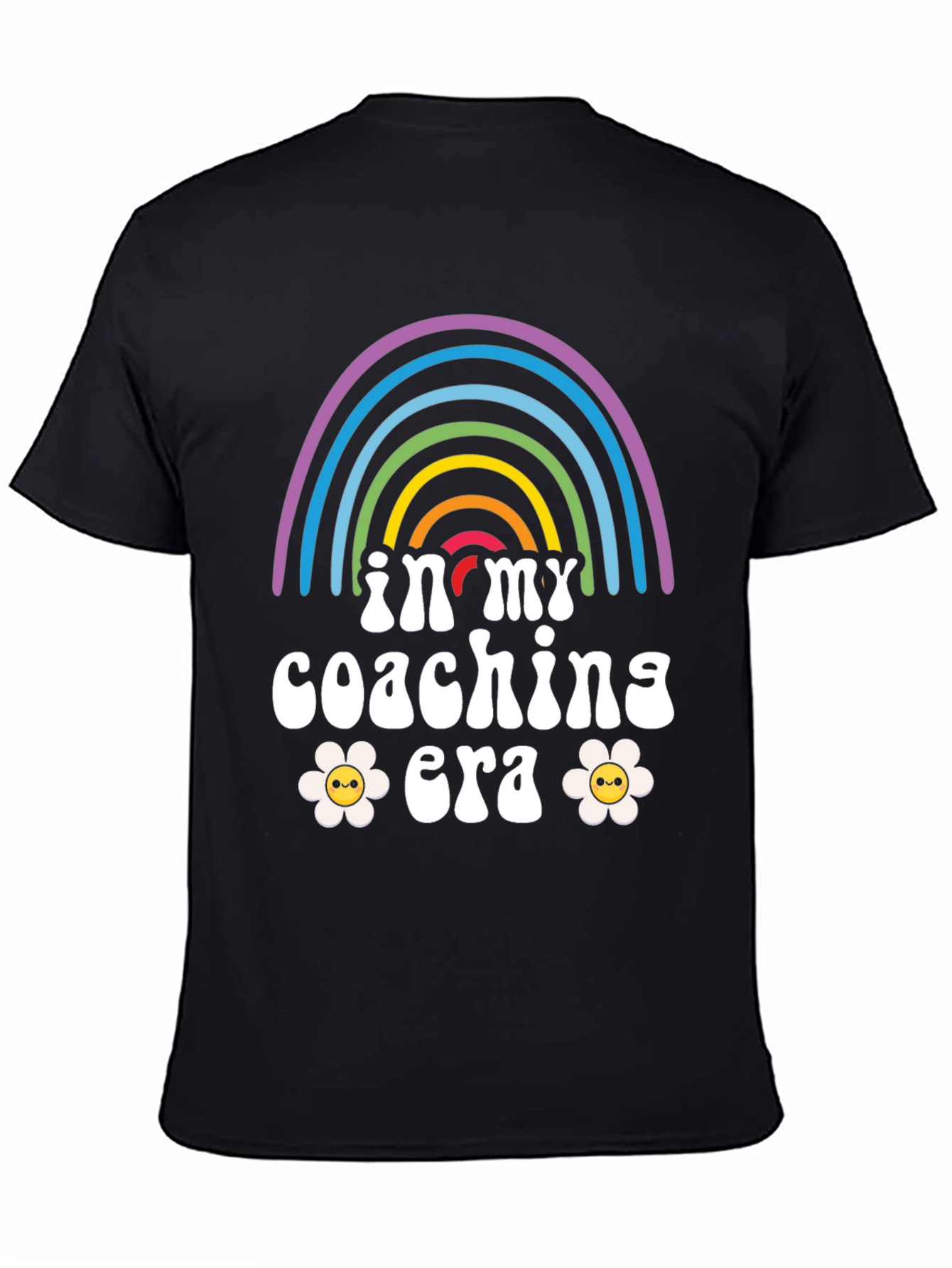 In My Coaching Era T-Shirt Rainbow Flower Graphic Tee