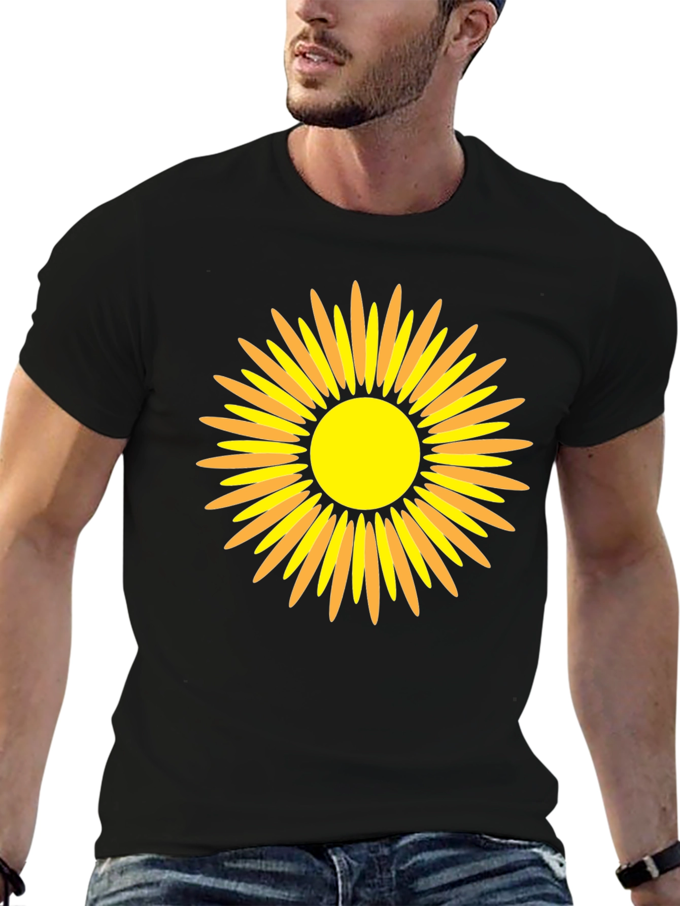 Sunflower Graphic Black T-Shirt - Mens