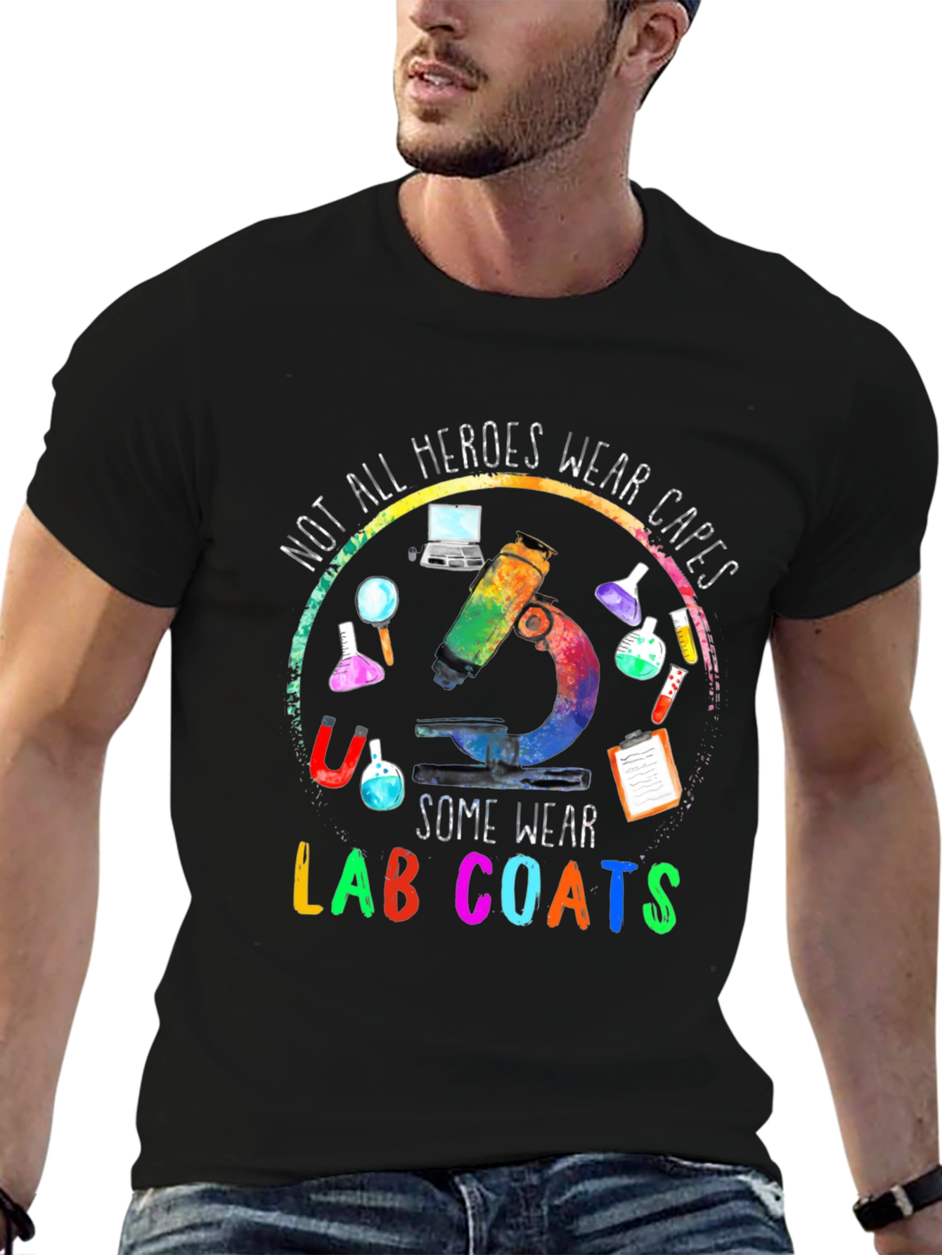 Heroes Wear Lab Coats T-Shirt - Science Apparel