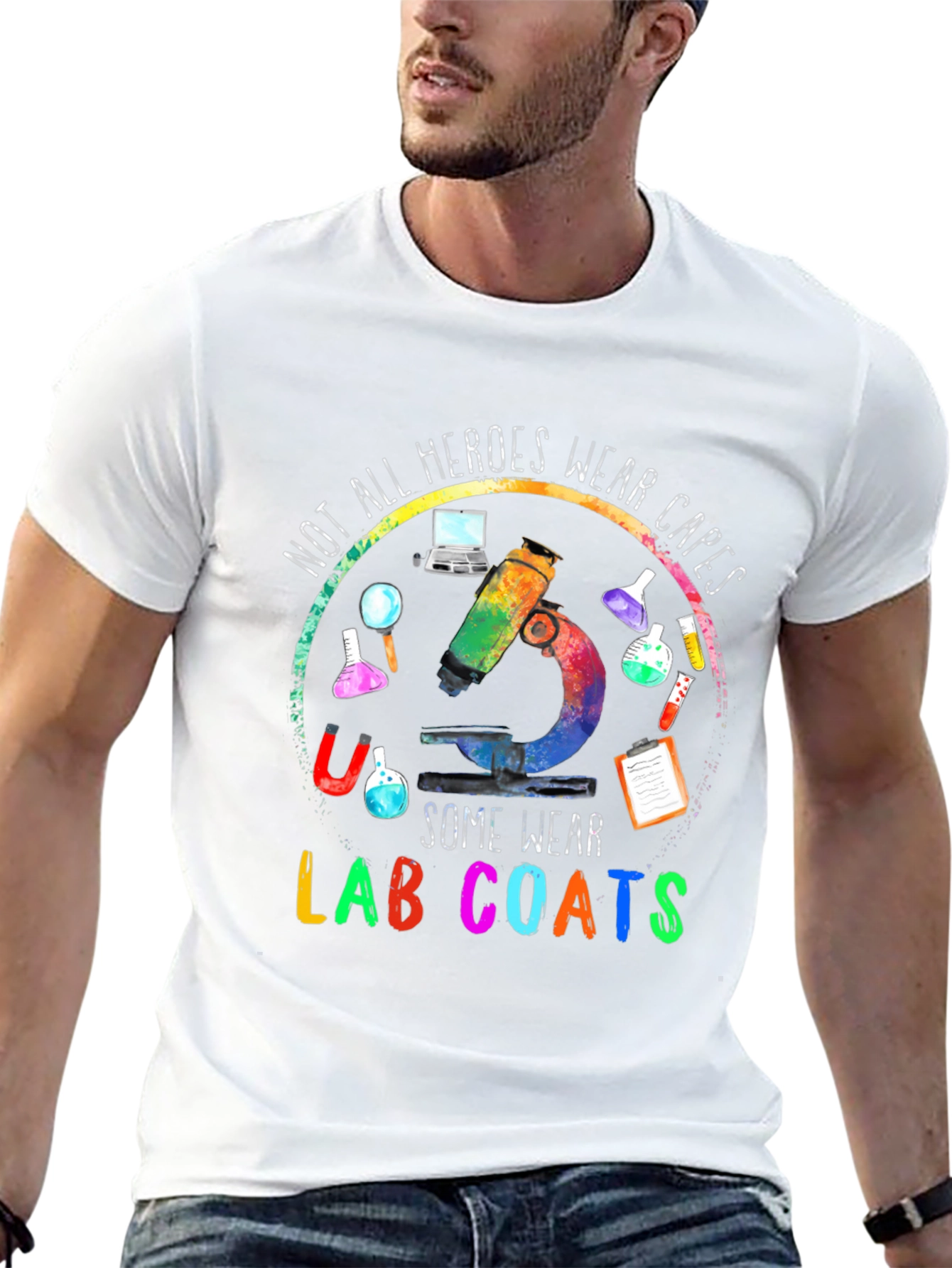 Heroes Wear Lab Coats T-Shirt - Science Apparel