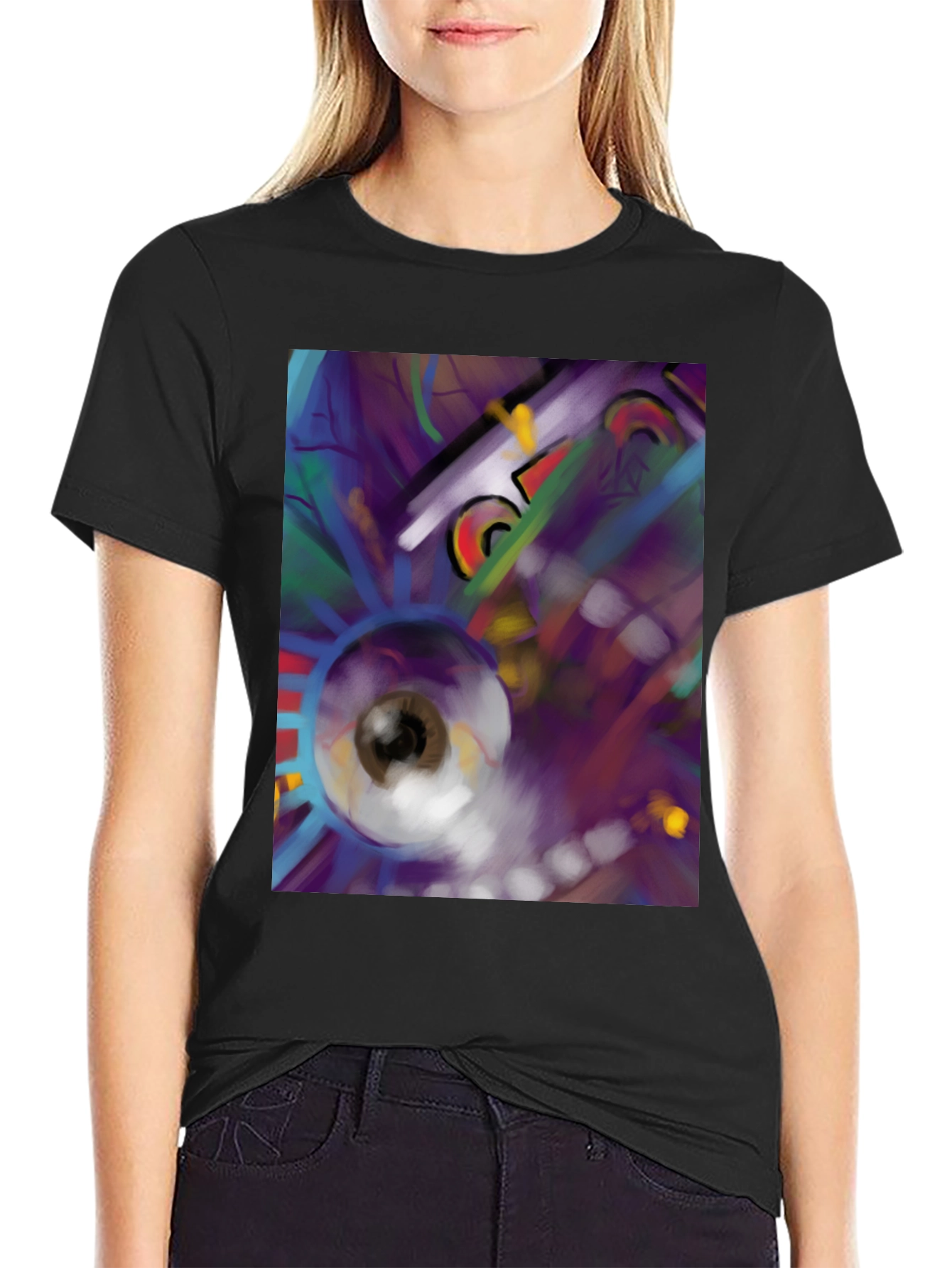 Abstract Eye T-Shirt - Black
