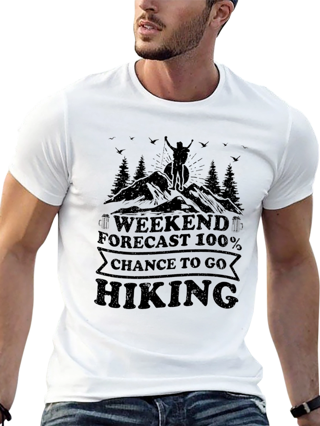 Hiking Weekend Forecast Tee - Adventure Ready!