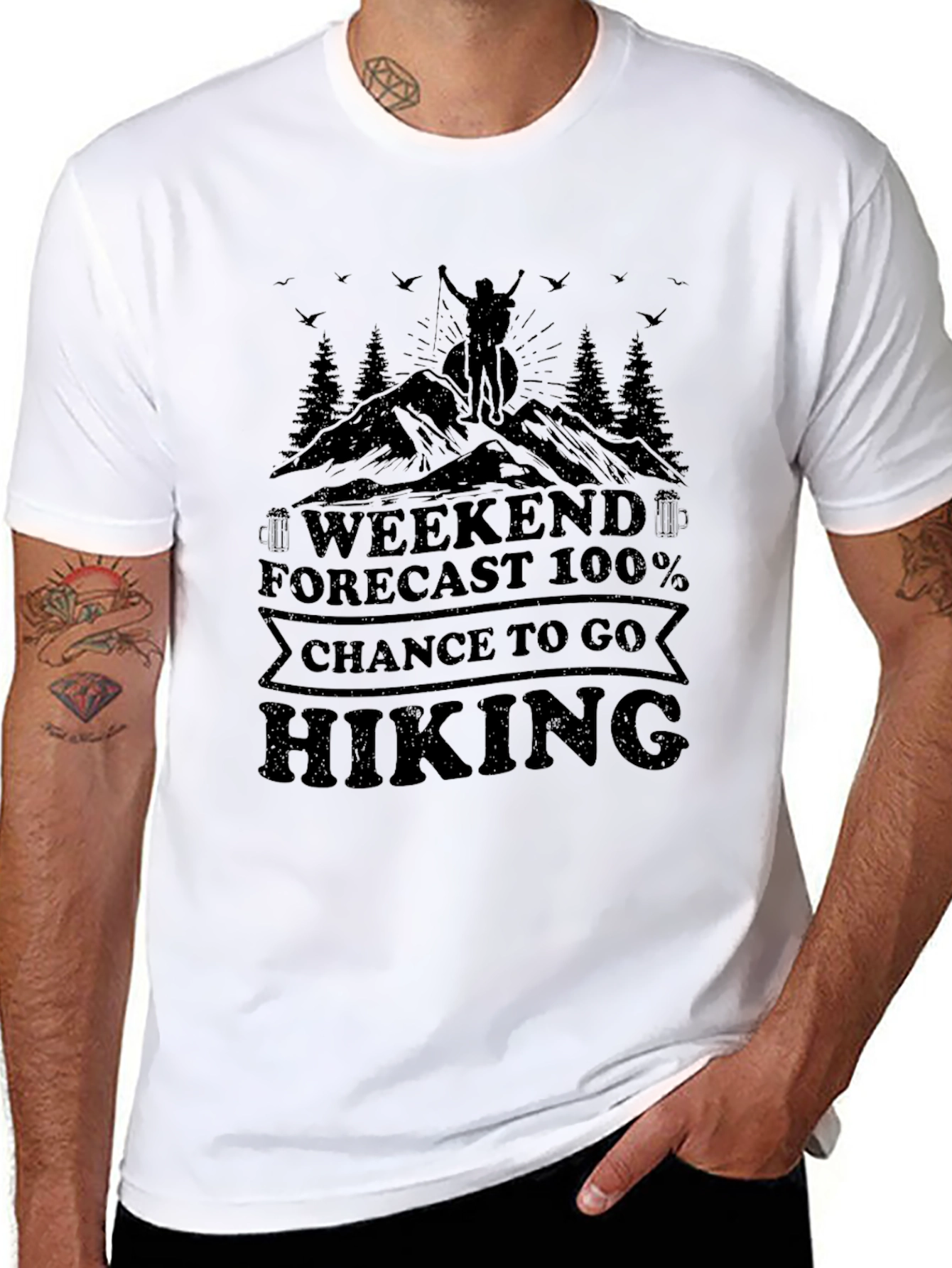 Hiking Weekend Forecast Tee - Adventure Ready!