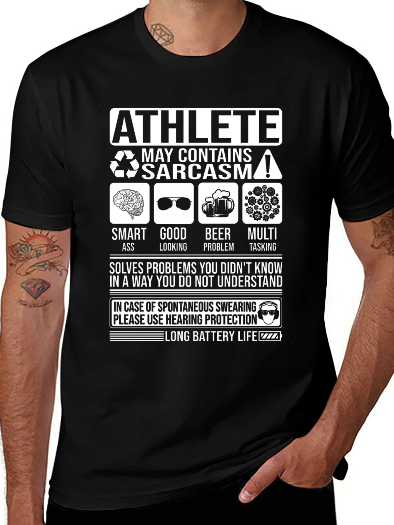 Athlete Sarcasm T-Shirt - Funny Smart Ass Looking