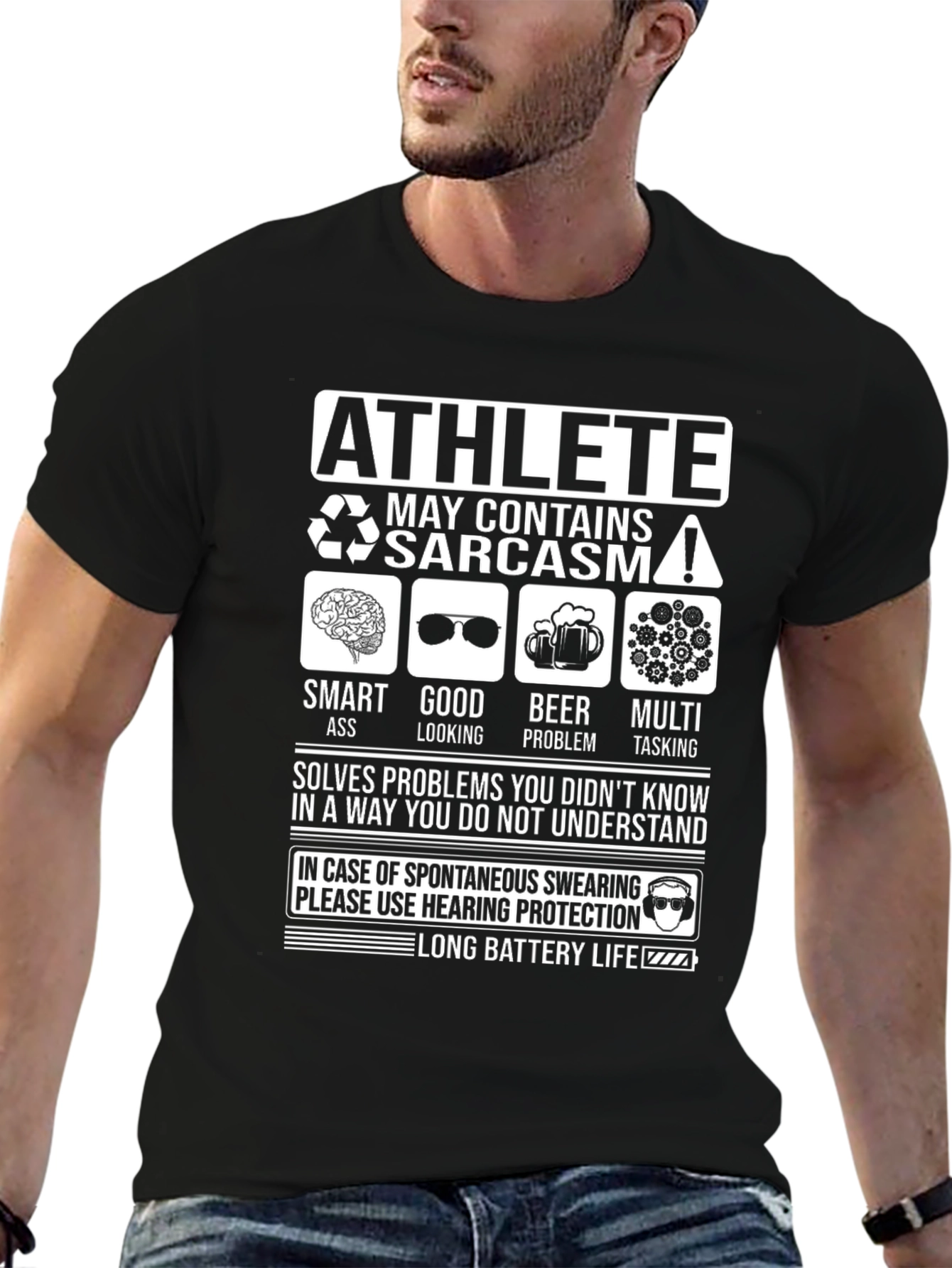 Athlete Sarcasm T-Shirt - Funny Smart Ass Looking
