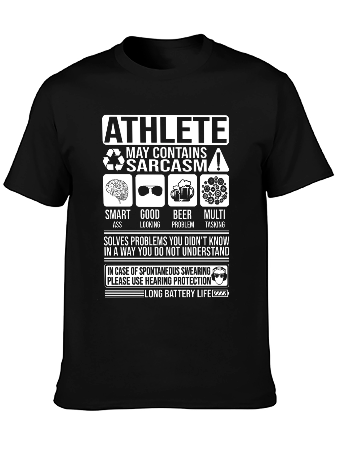 Athlete Sarcasm T-Shirt - Funny Smart Ass Looking