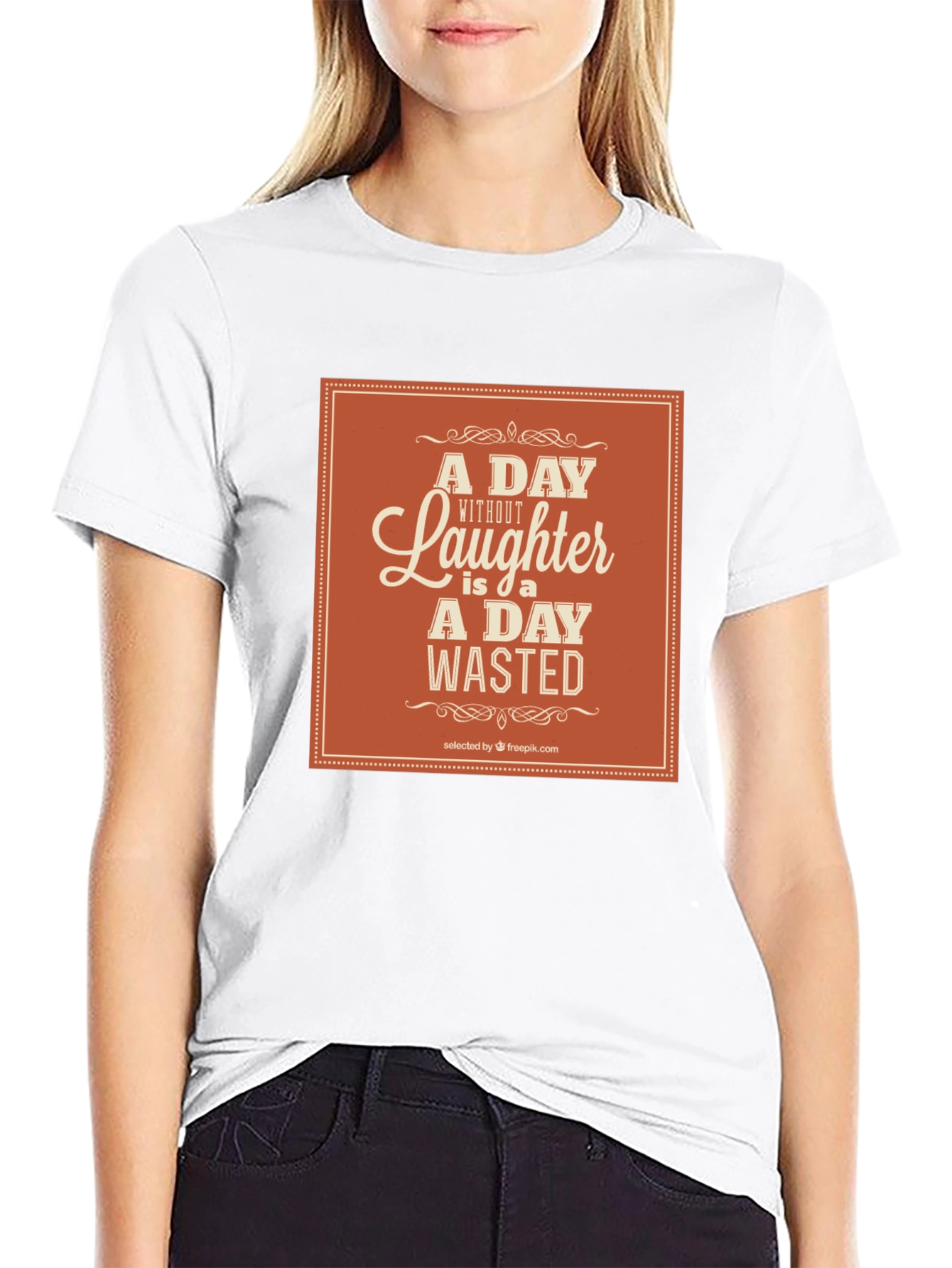 Laughter is a Day Wasted Graphic T-Shirt