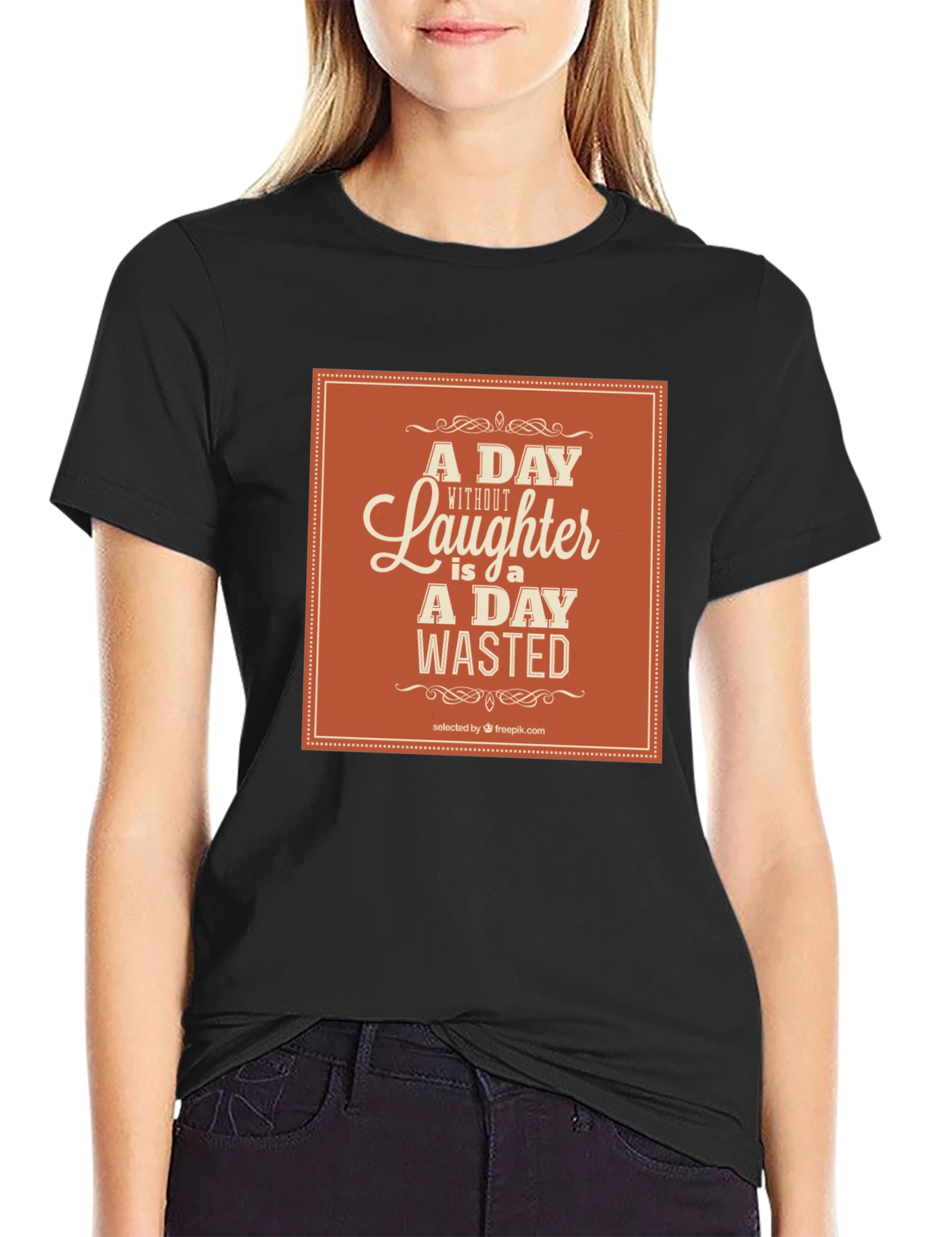 Laughter is a Day Wasted Graphic T-Shirt