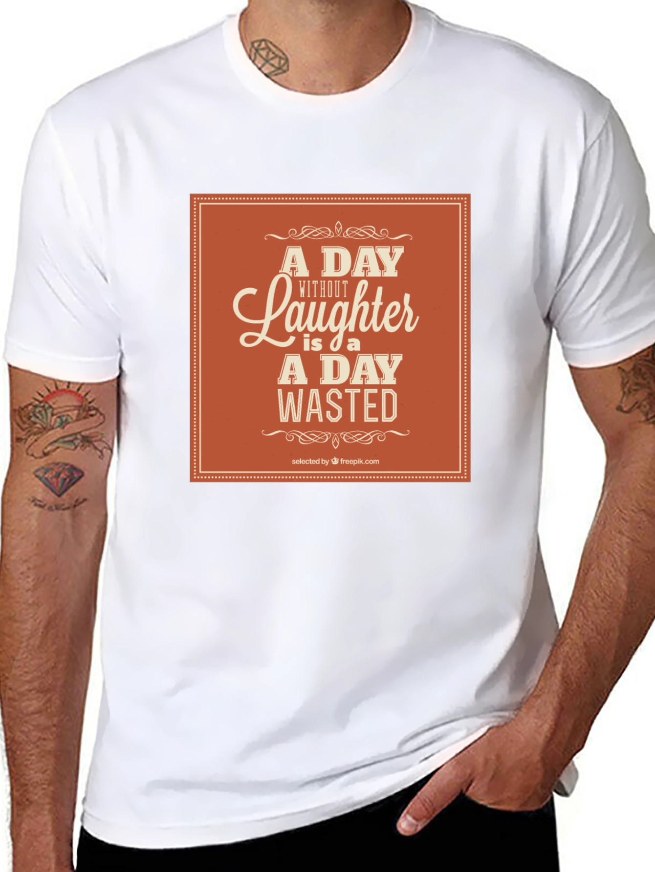 Laughter is a Day Wasted Graphic T-Shirt