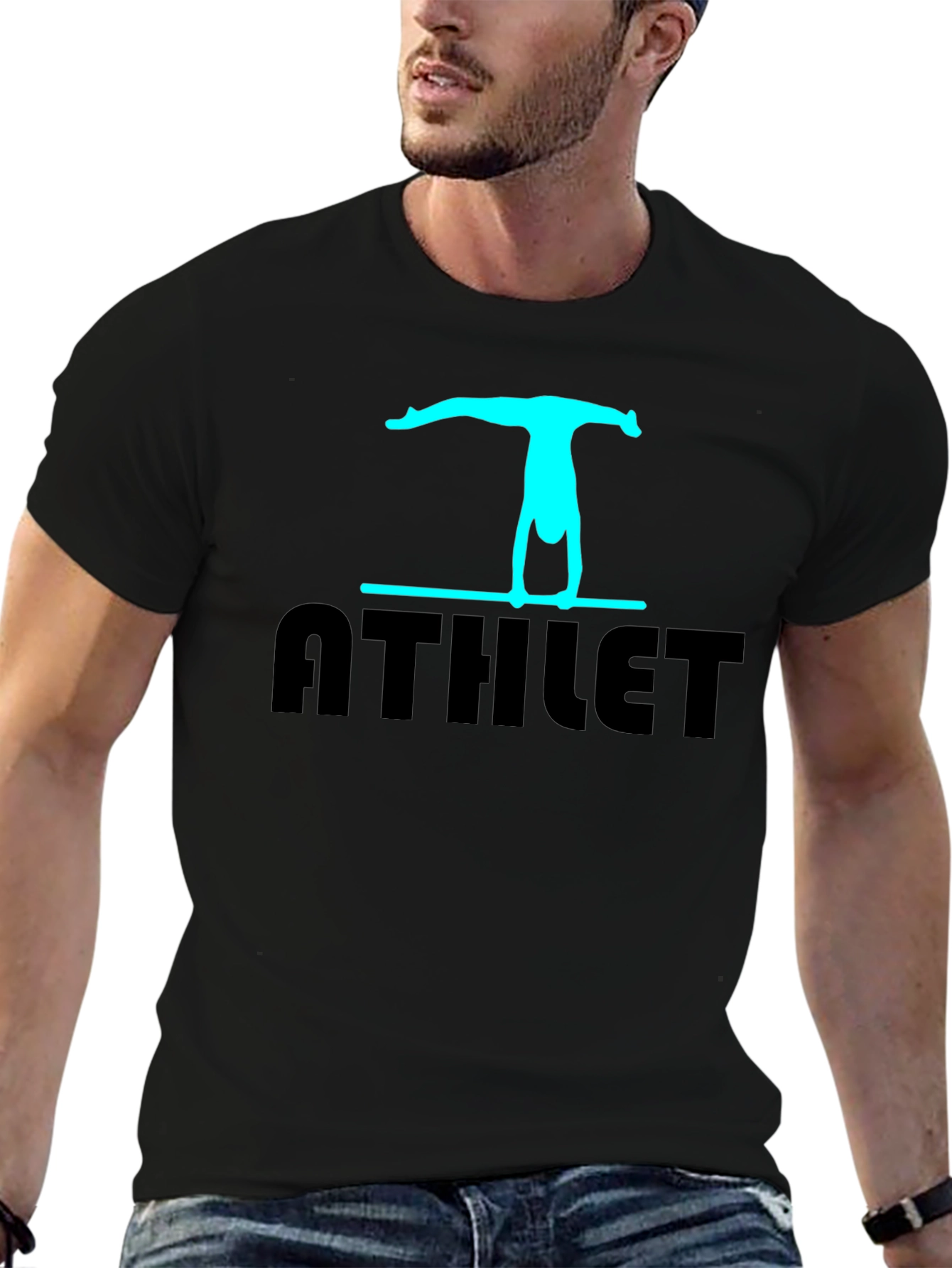 Athlete Gymnastics T-Shirt - Black Cotton Blend
