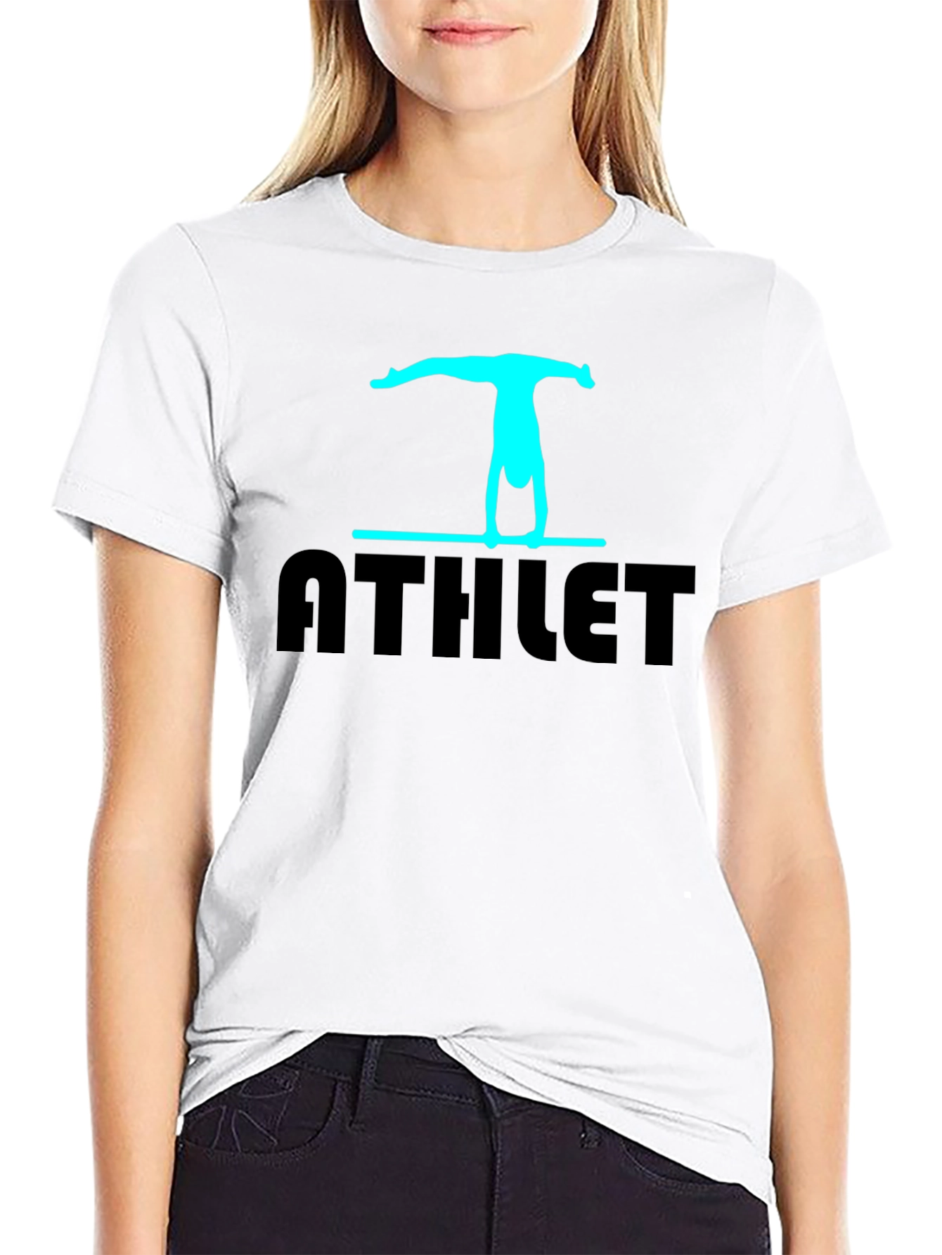 Athlete Gymnastics T-Shirt - Black Cotton Blend