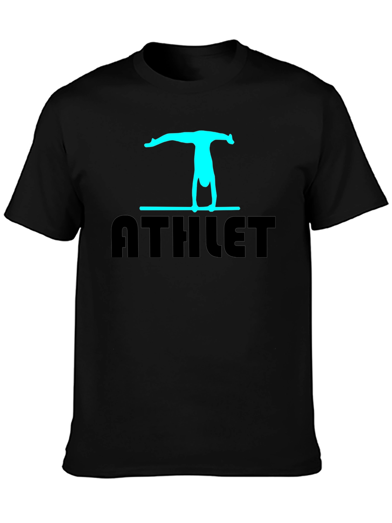 Athlete Gymnastics T-Shirt - Black Cotton Blend