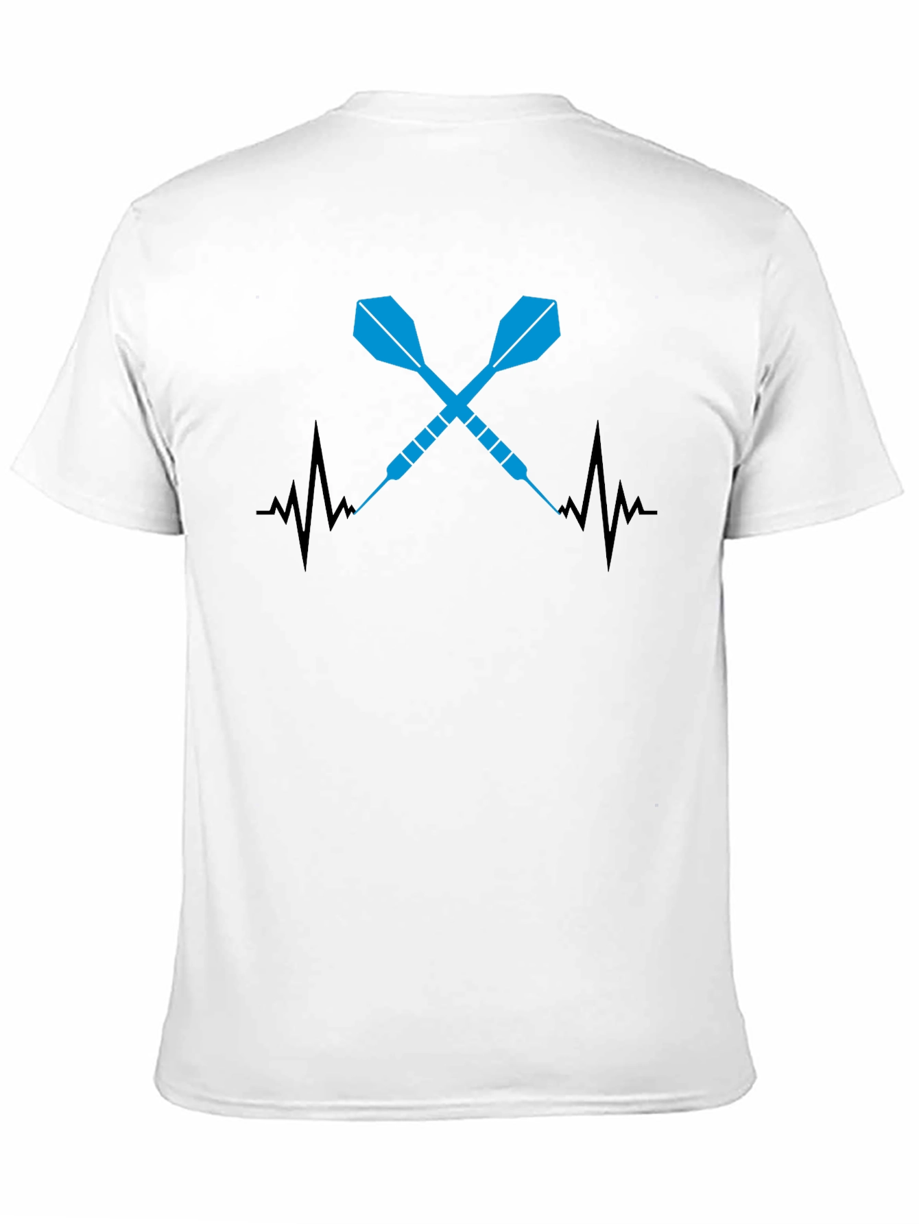 Darts Heartbeat Graphic Tee - Cool Dart Player Shirt
