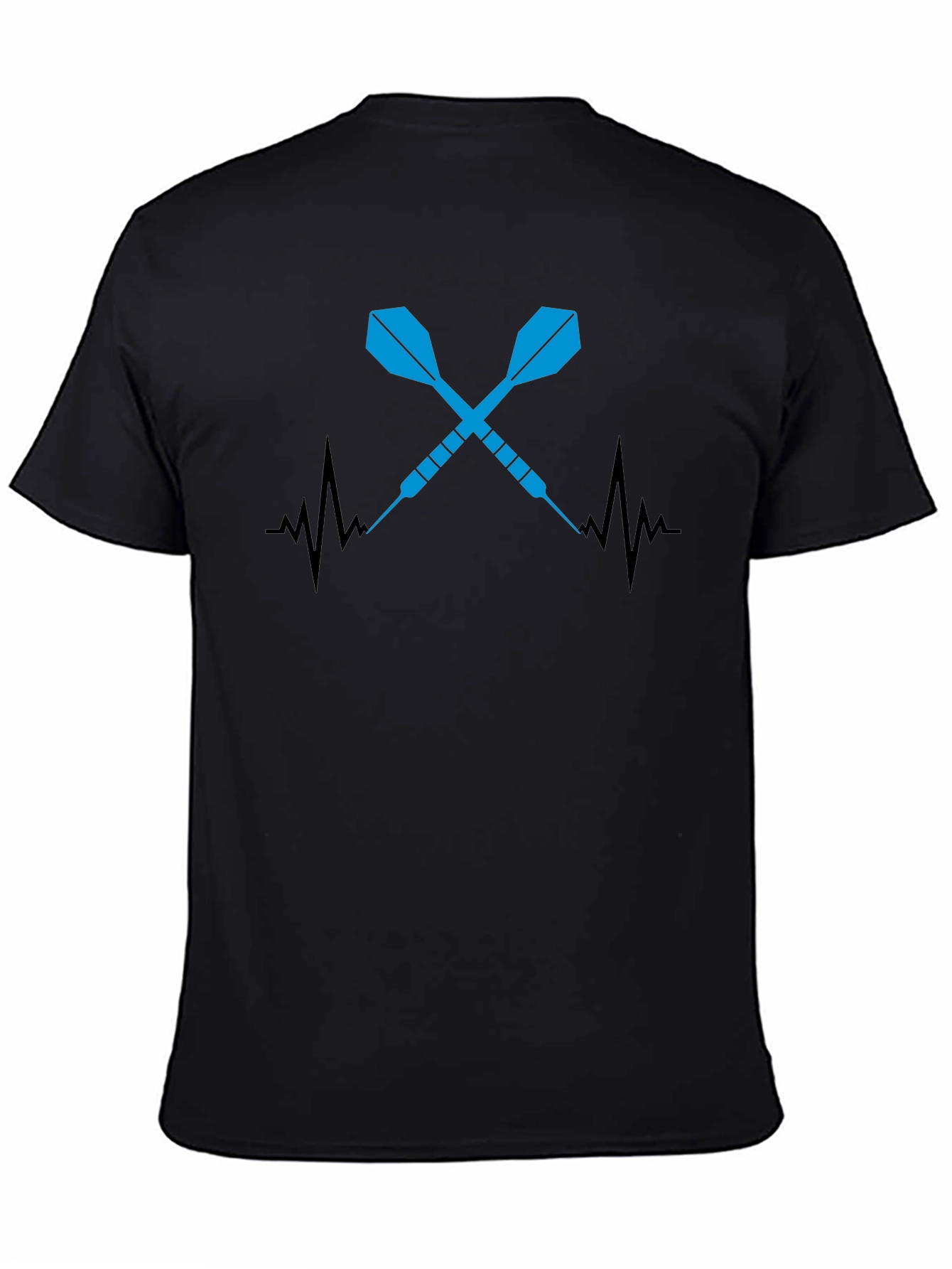 Darts Heartbeat Graphic Tee - Cool Dart Player Shirt