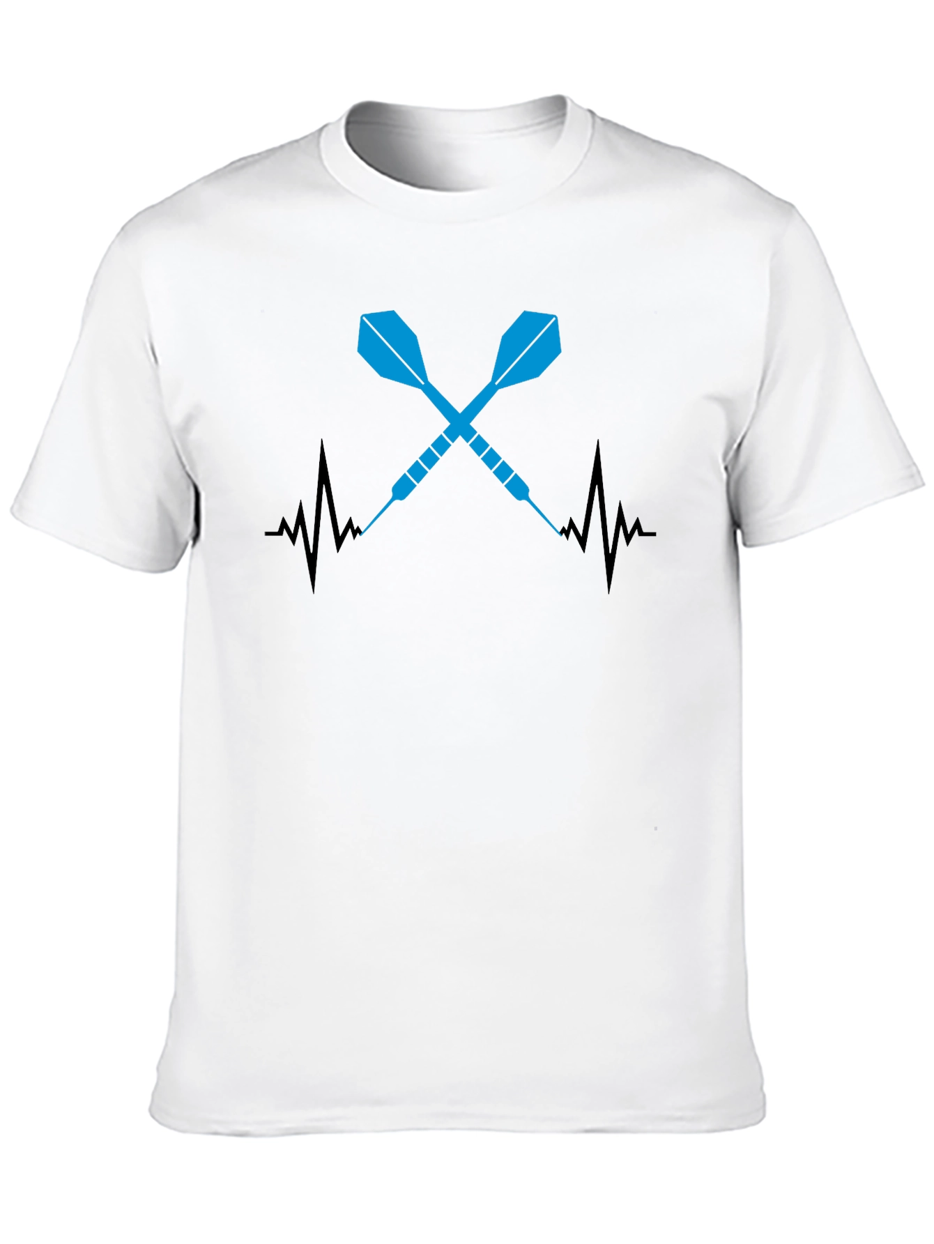 Darts Heartbeat Graphic Tee - Cool Dart Player Shirt