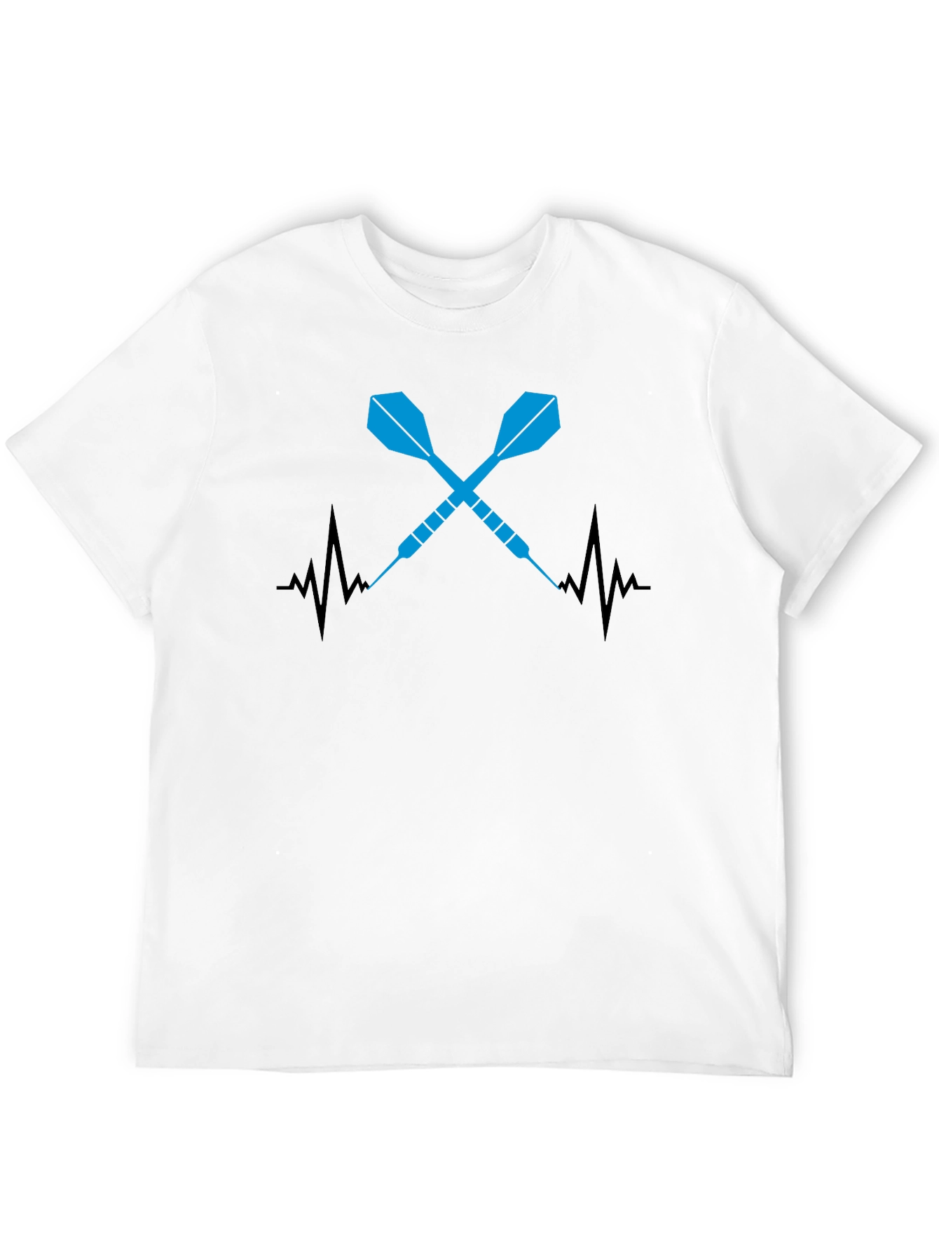 Darts Heartbeat Graphic Tee - Cool Dart Player Shirt