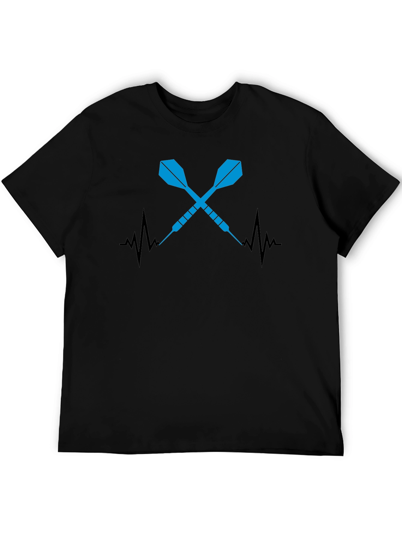 Darts Heartbeat Graphic Tee - Cool Dart Player Shirt