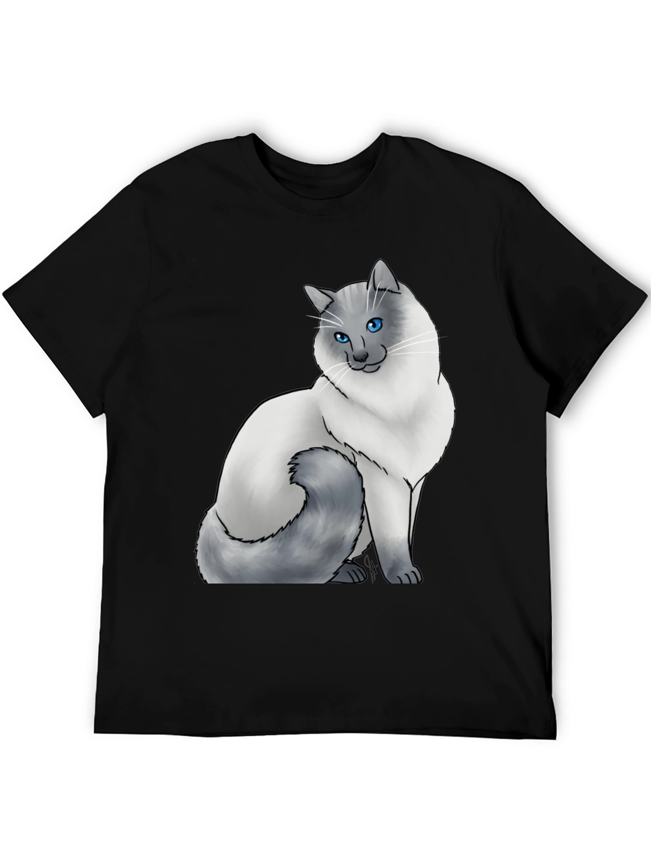 Cat Lover T-Shirt - Blue Eyed Cat Graphic Tee