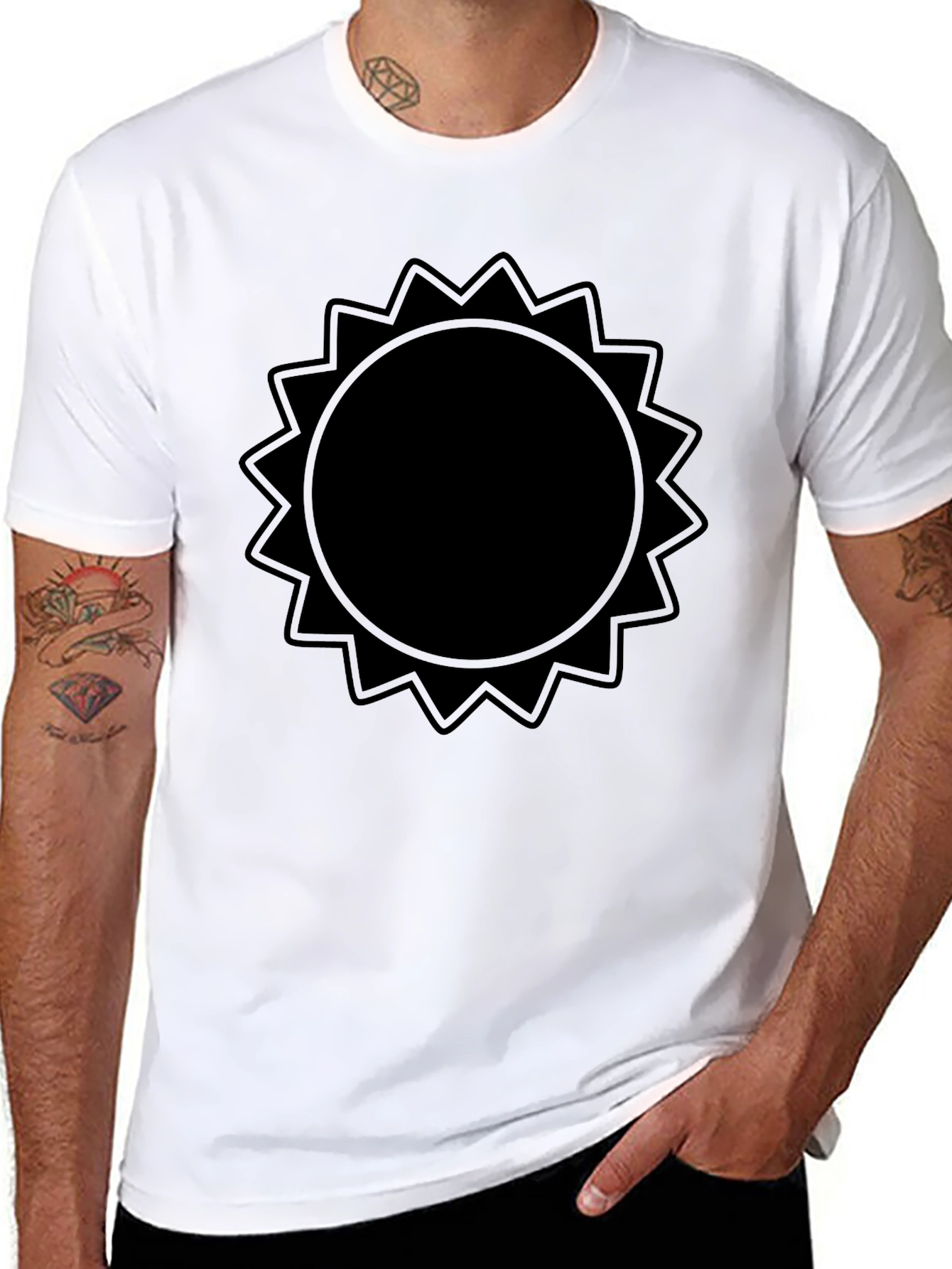 Black Sun Graphic Tee - Modern Casual Style