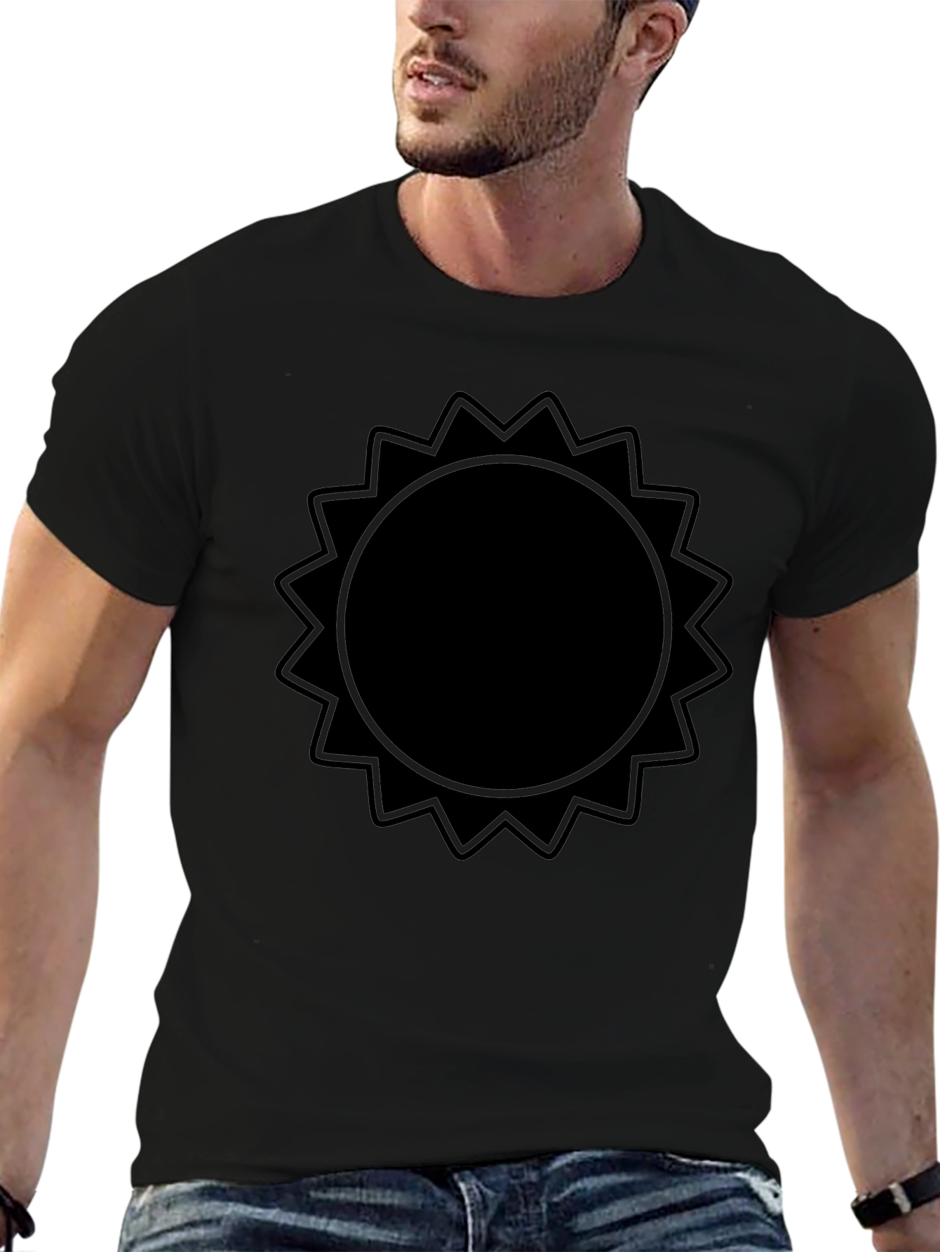 Black Sun Graphic Tee - Modern Casual Style
