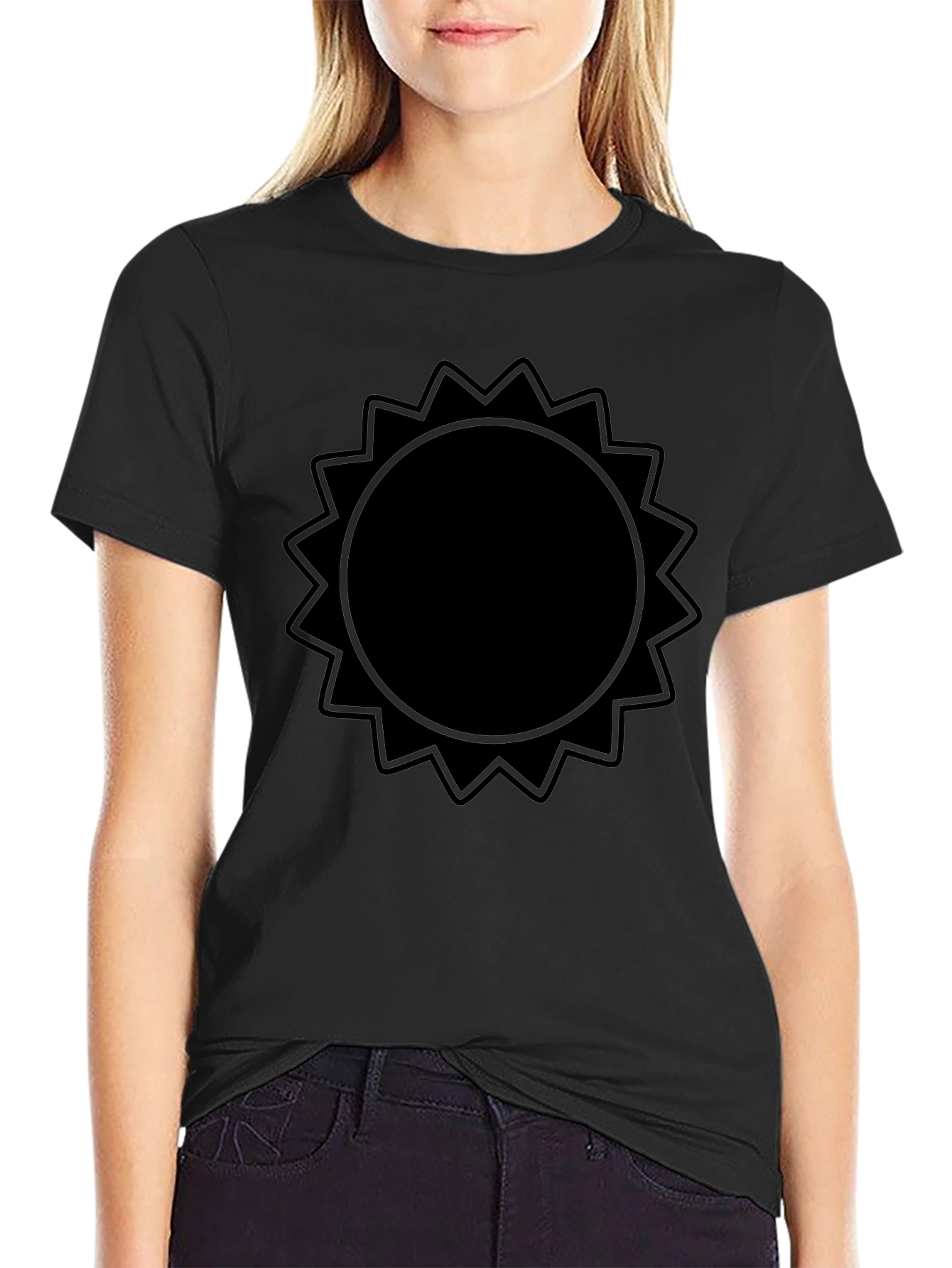 Black Sun Graphic Tee - Modern Casual Style