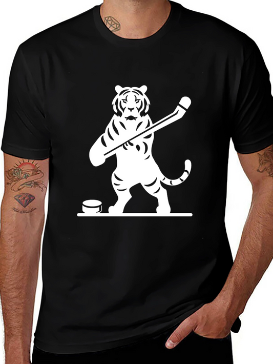 Hockey Tiger Graphic Tee - Black