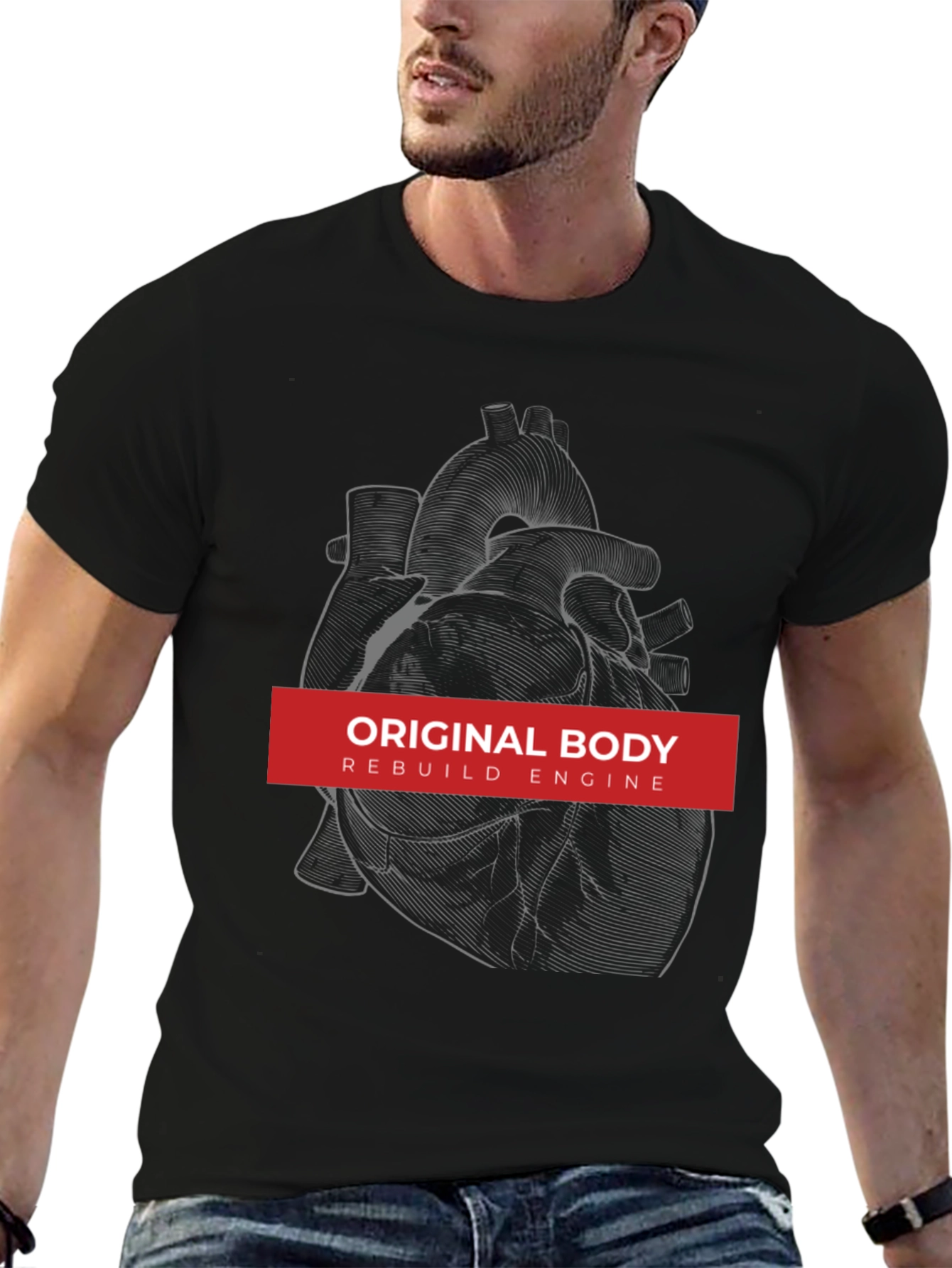 Original Body Rebuild Engine Graphic Tee