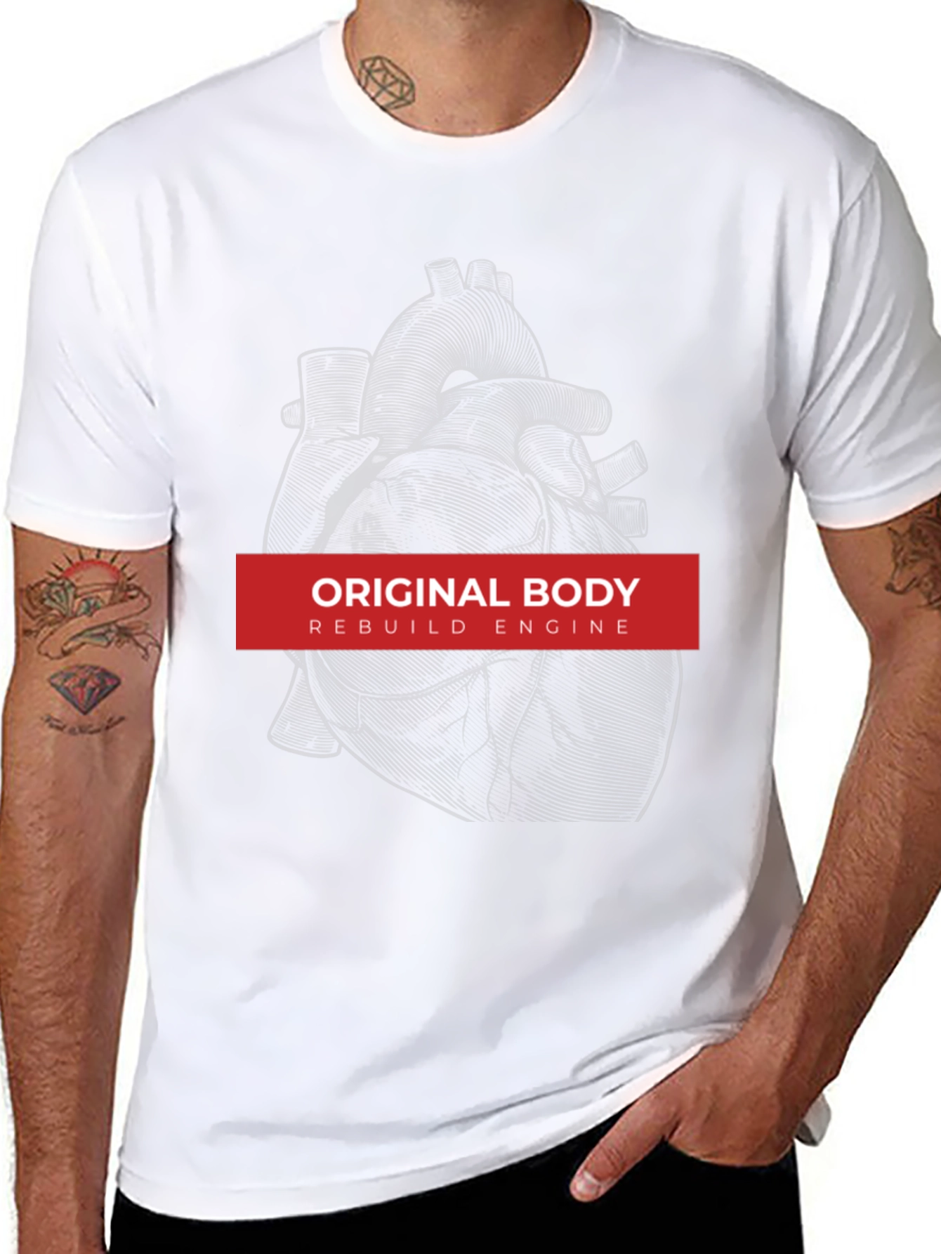 Original Body Rebuild Engine Graphic Tee