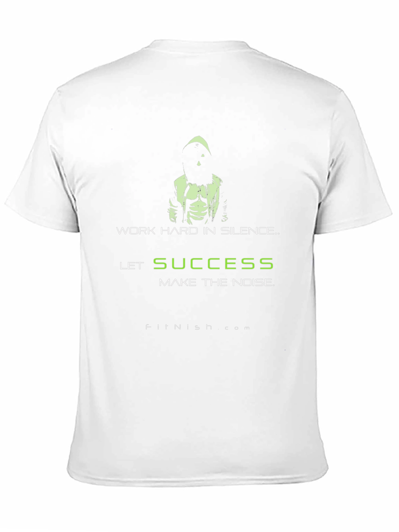 Motivational Workout T-Shirt: Work Hard in Silence