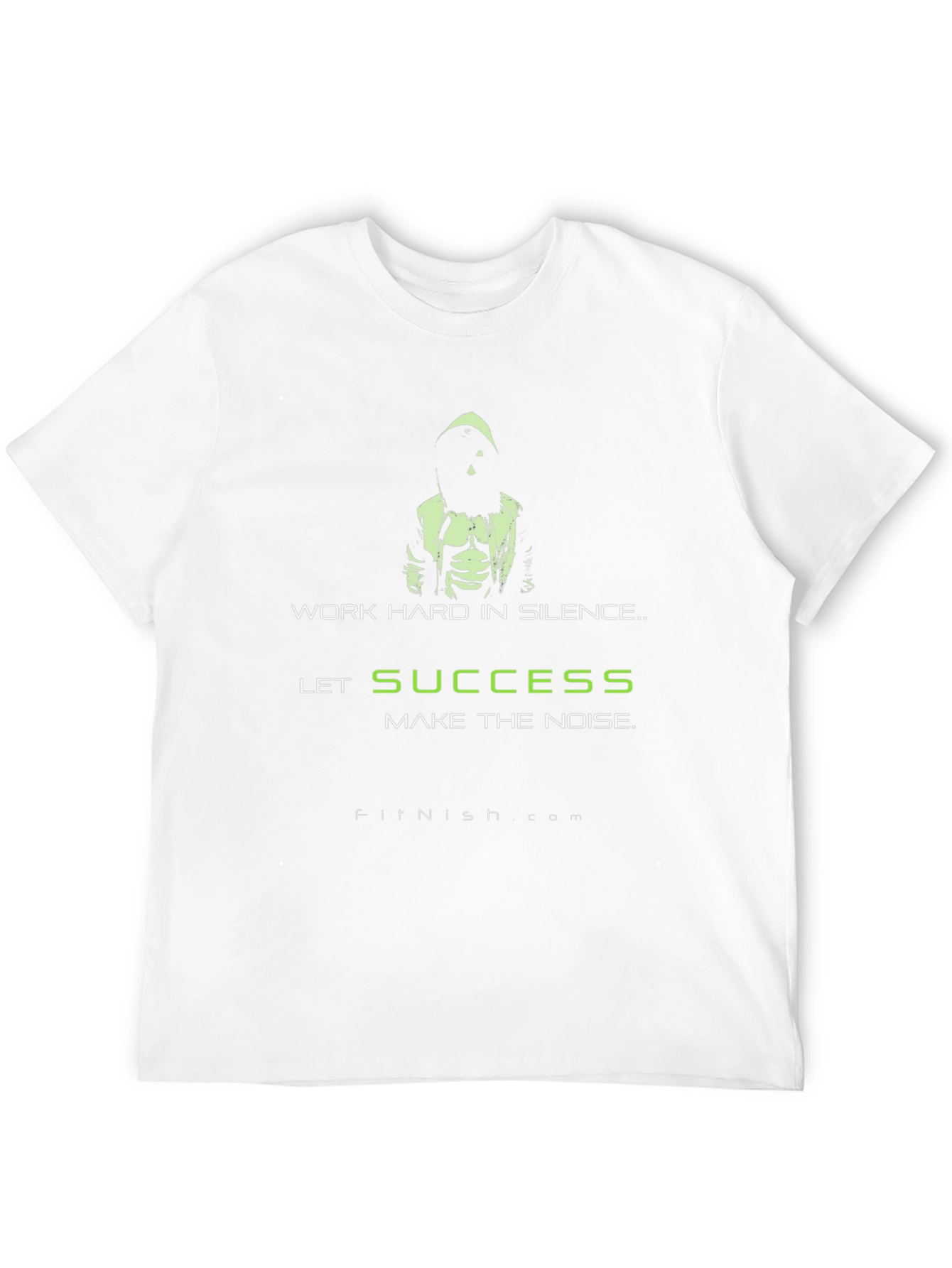 Motivational Workout T-Shirt: Work Hard in Silence