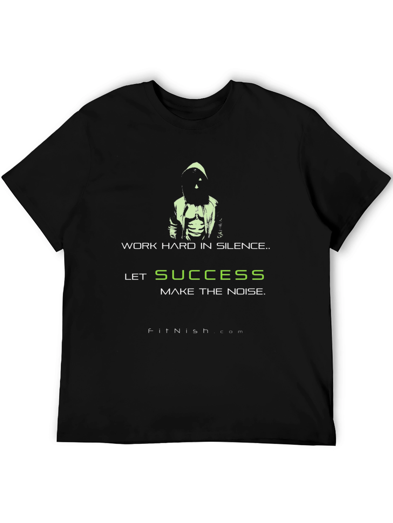 Motivational Workout T-Shirt: Work Hard in Silence