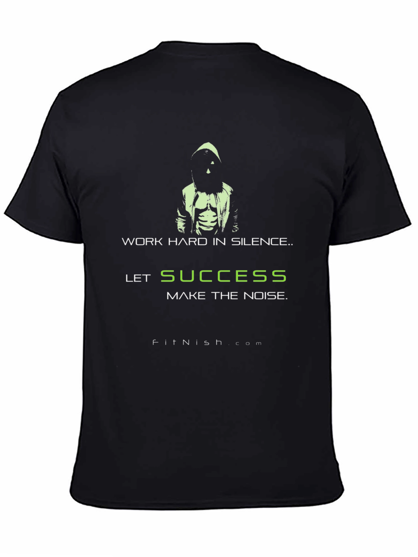 Motivational Workout T-Shirt: Work Hard in Silence