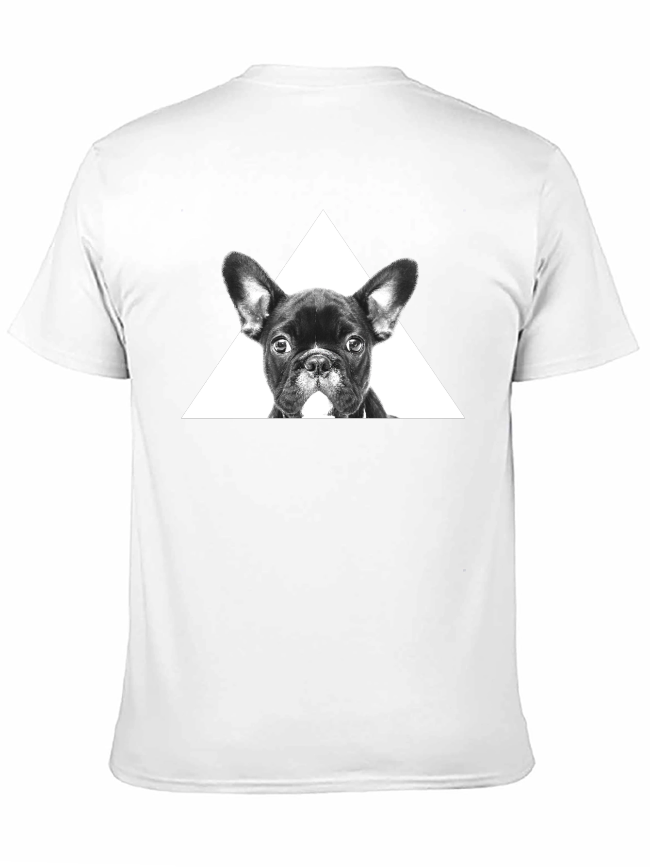 Dog Triangle Graphic Tee - Stylish Unisex Black T-Shirt