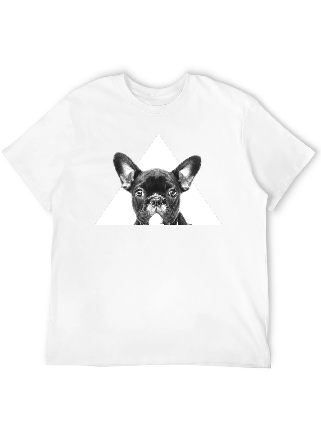 Dog Triangle Graphic Tee - Stylish Unisex Black T-Shirt