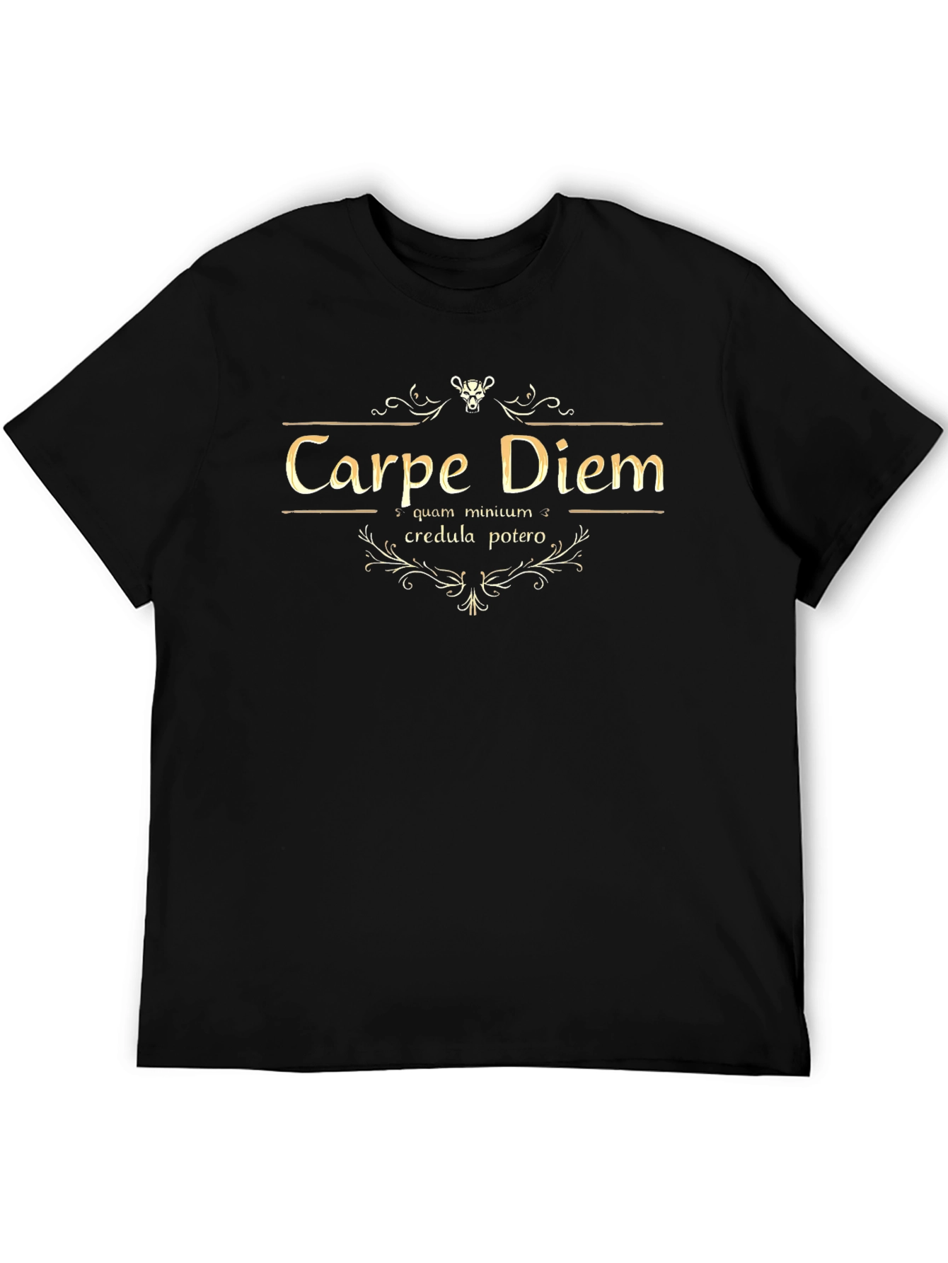 Carpe Diem Graphic Tee - Black Cotton T-Shirt