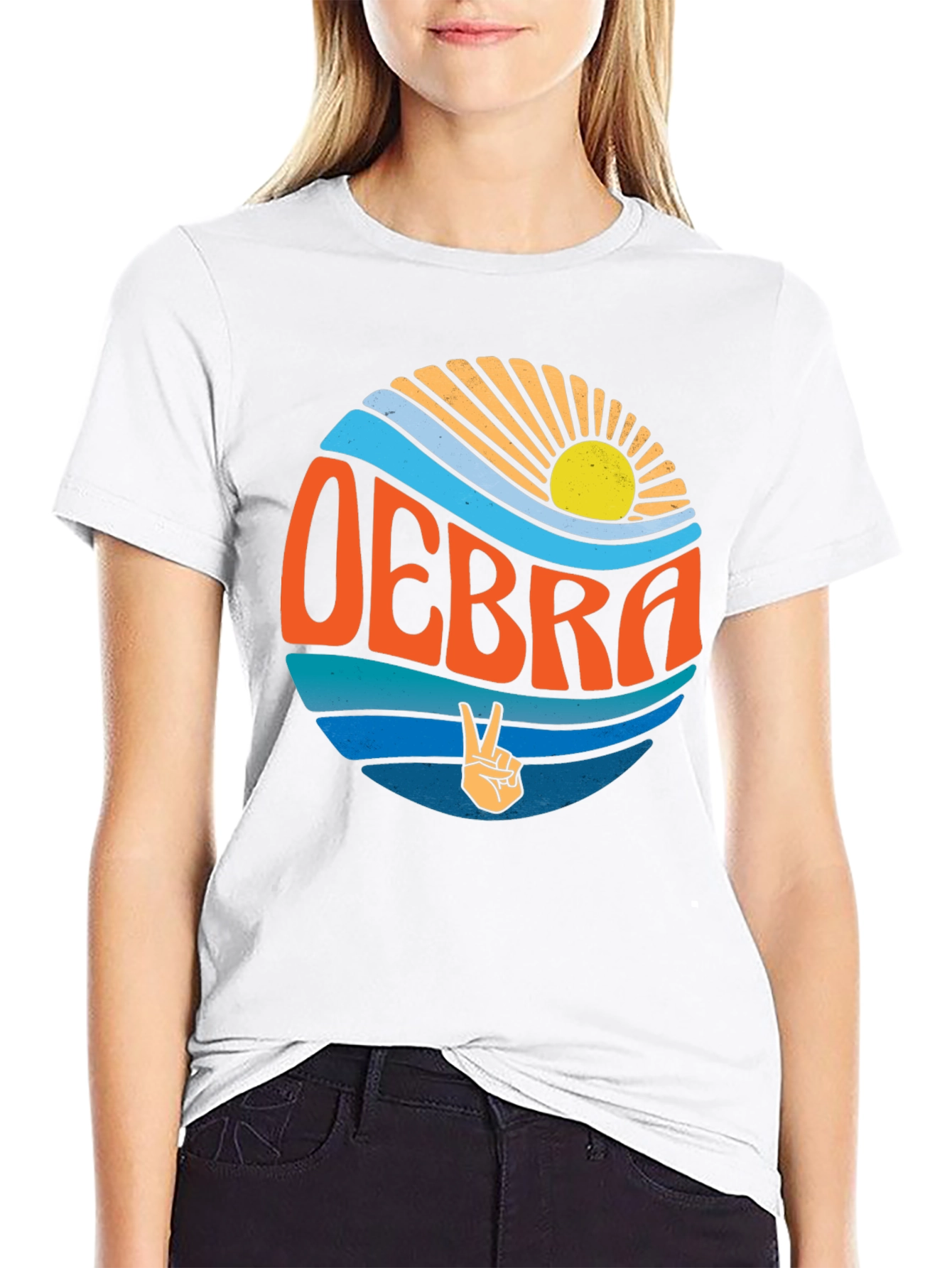 Retro OEBRA Peace Sign T-Shirt