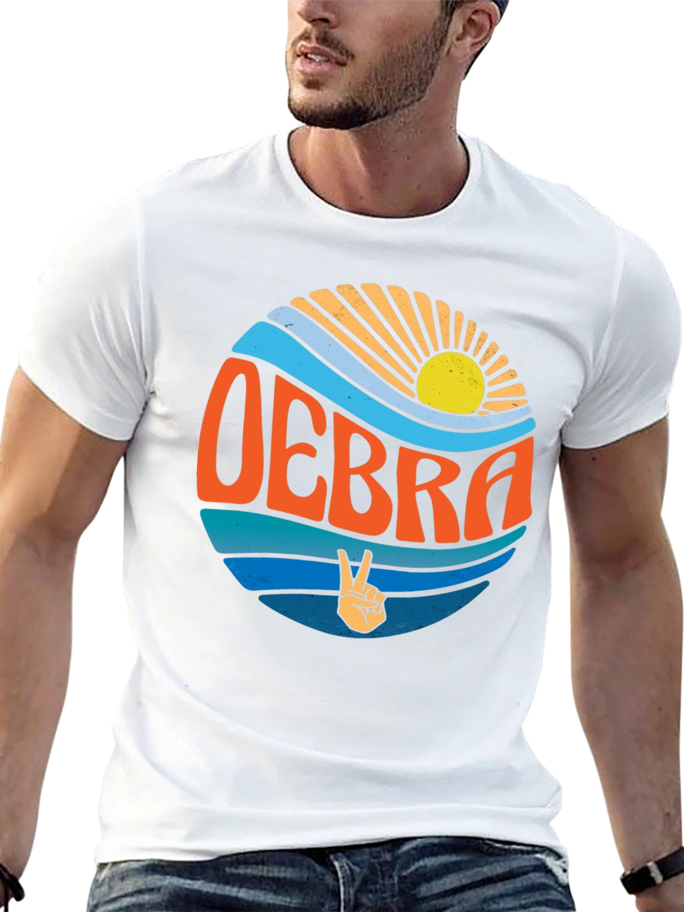 Retro OEBRA Peace Sign T-Shirt