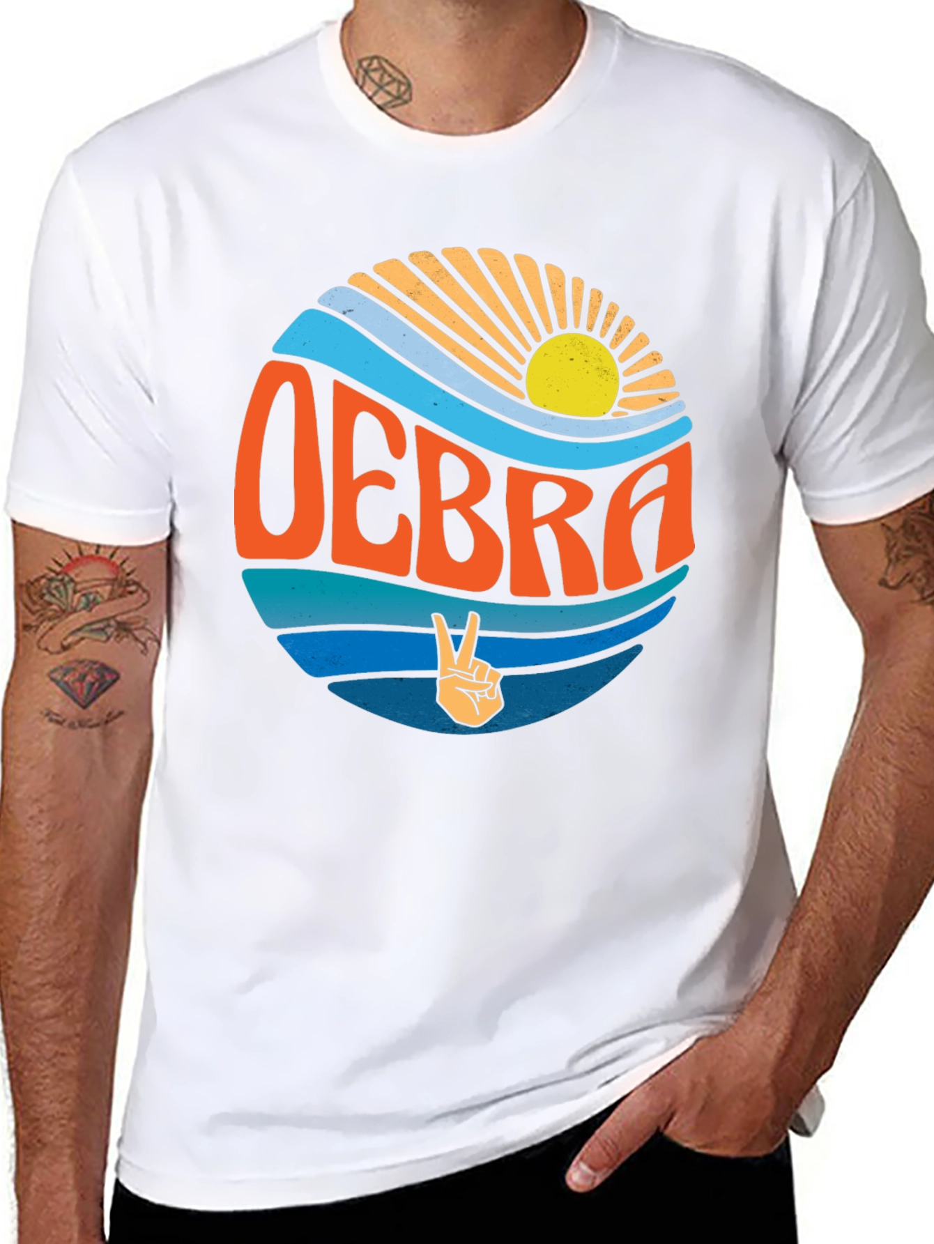 Retro OEBRA Peace Sign T-Shirt